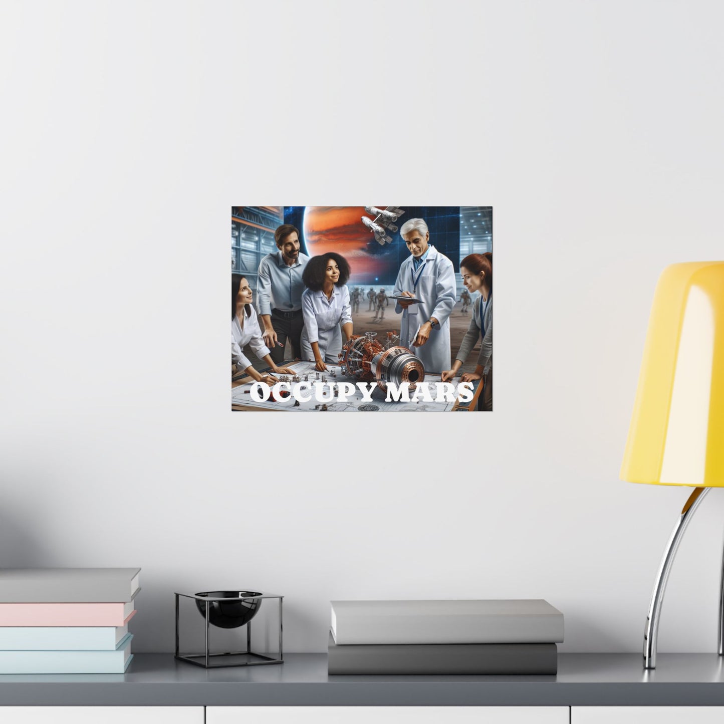 Inspirational Occupy Mars Satin Poster, Sci-Fi Artwork, Space Exploration Decor, Unique Wall Art, Gift for Astronaut Lovers