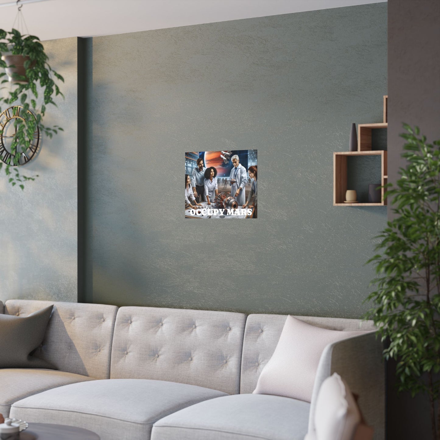Inspirational Occupy Mars Satin Poster, Sci-Fi Artwork, Space Exploration Decor, Unique Wall Art, Gift for Astronaut Lovers