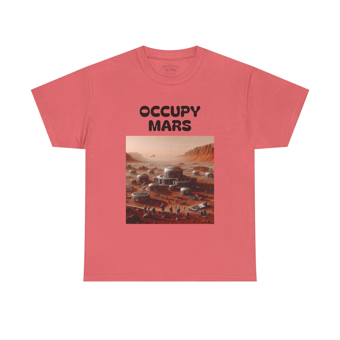 Occupy Mars Unisex Heavy Cotton Tee - Futuristic Space Shirt for Sci-Fi Lovers, Visionary Gift, Casual Wear, Trendy Apparel