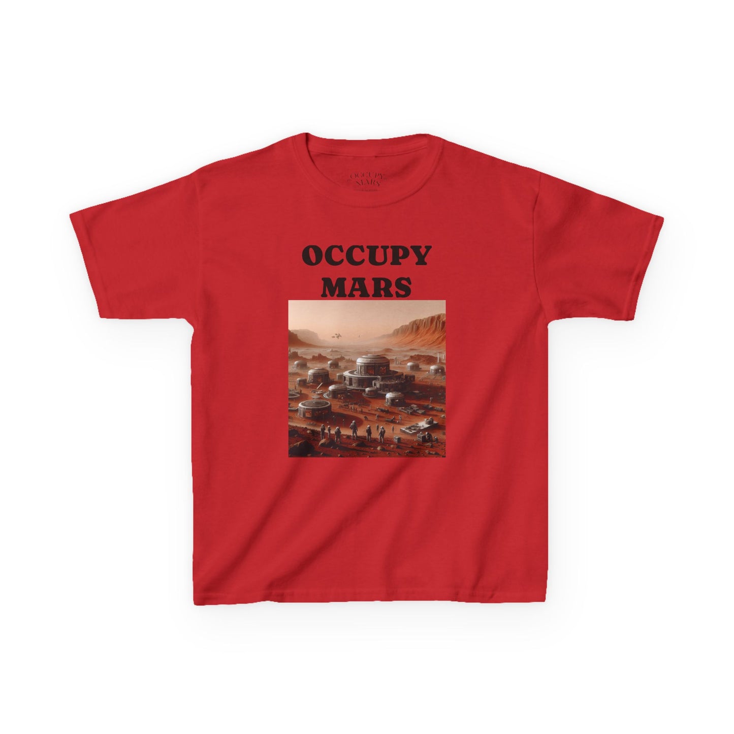 Kids' Graphic Tee - Occupy Mars | Fun Space Tee, Cute Gift for Kids, Science Lovers, Casual Wear, Birthday Gift, Educational Apparel