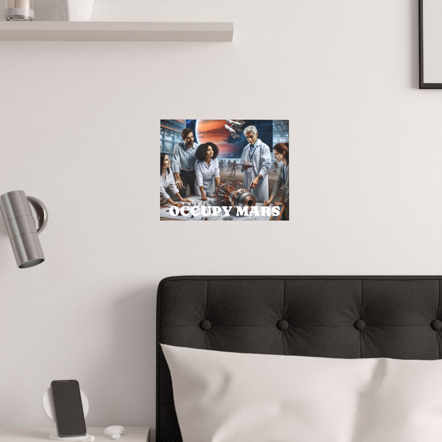 Inspirational Occupy Mars Satin Poster, Sci-Fi Artwork, Space Exploration Decor, Unique Wall Art, Gift for Astronaut Lovers