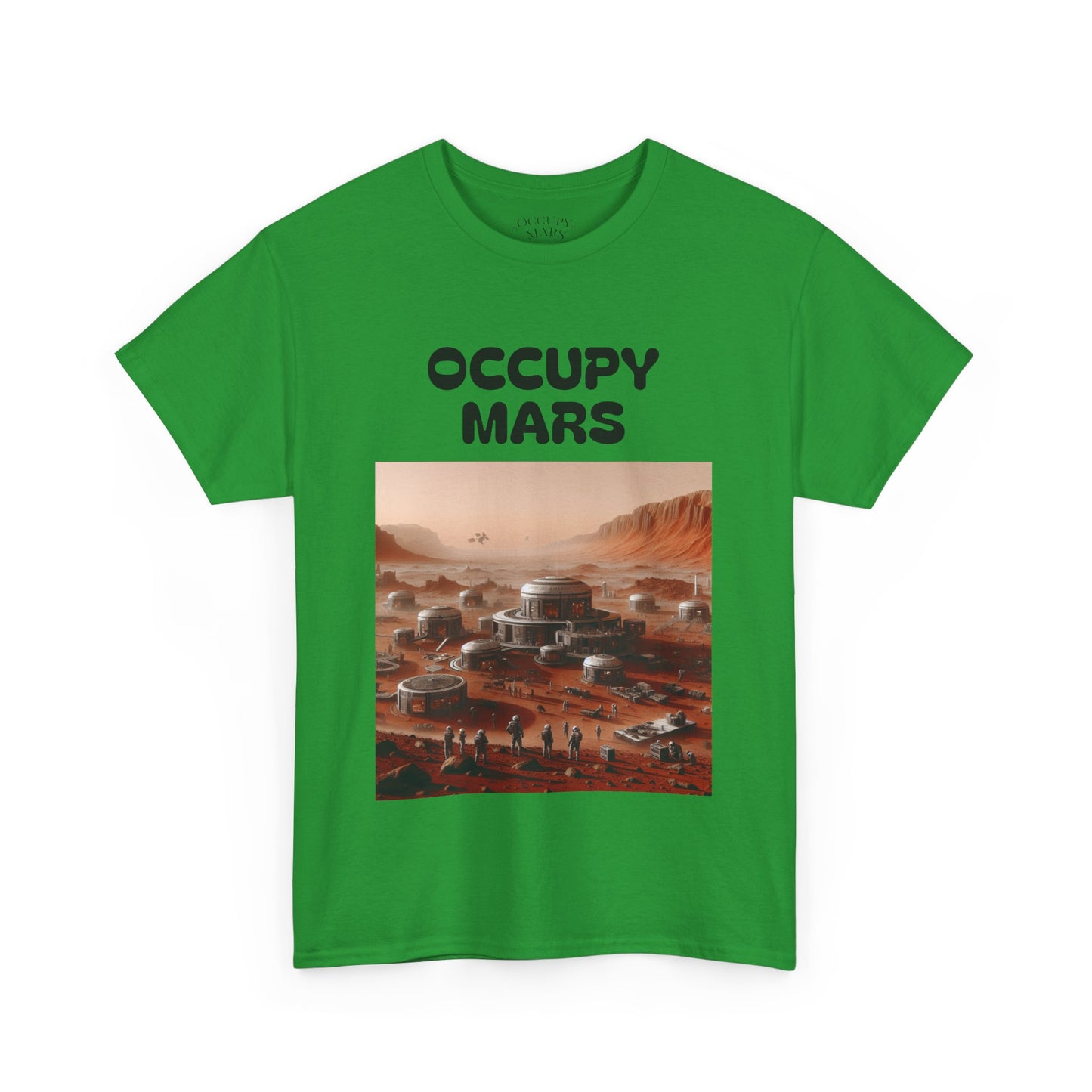 Occupy Mars Unisex Heavy Cotton Tee - Futuristic Space Shirt for Sci-Fi Lovers, Visionary Gift, Casual Wear, Trendy Apparel