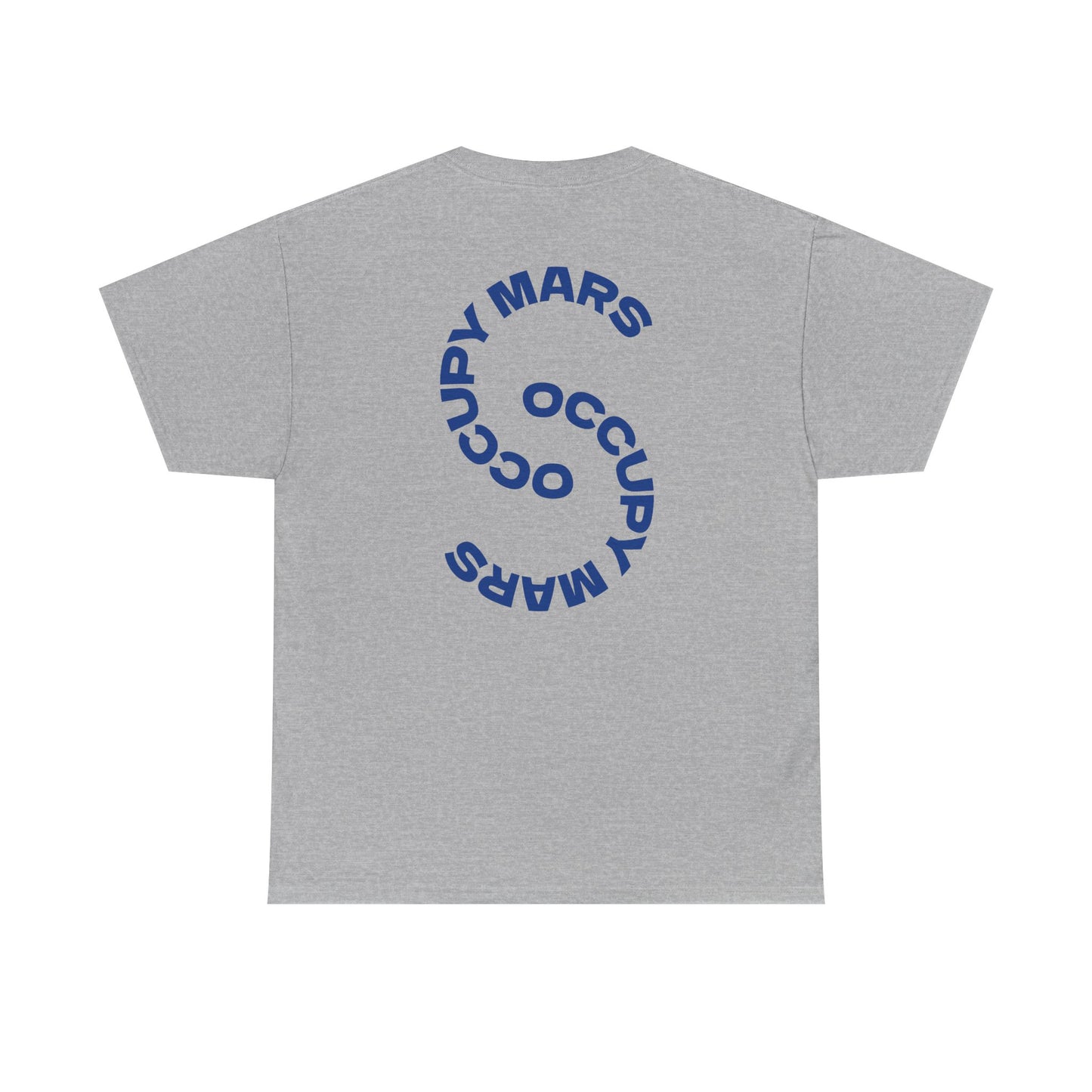 Occupy Mars Unisex Heavy Cotton Tee, Casual Statement Shirt, Gift for Space Lovers, Eco-Friendly Fashion, Fun Tee for Events