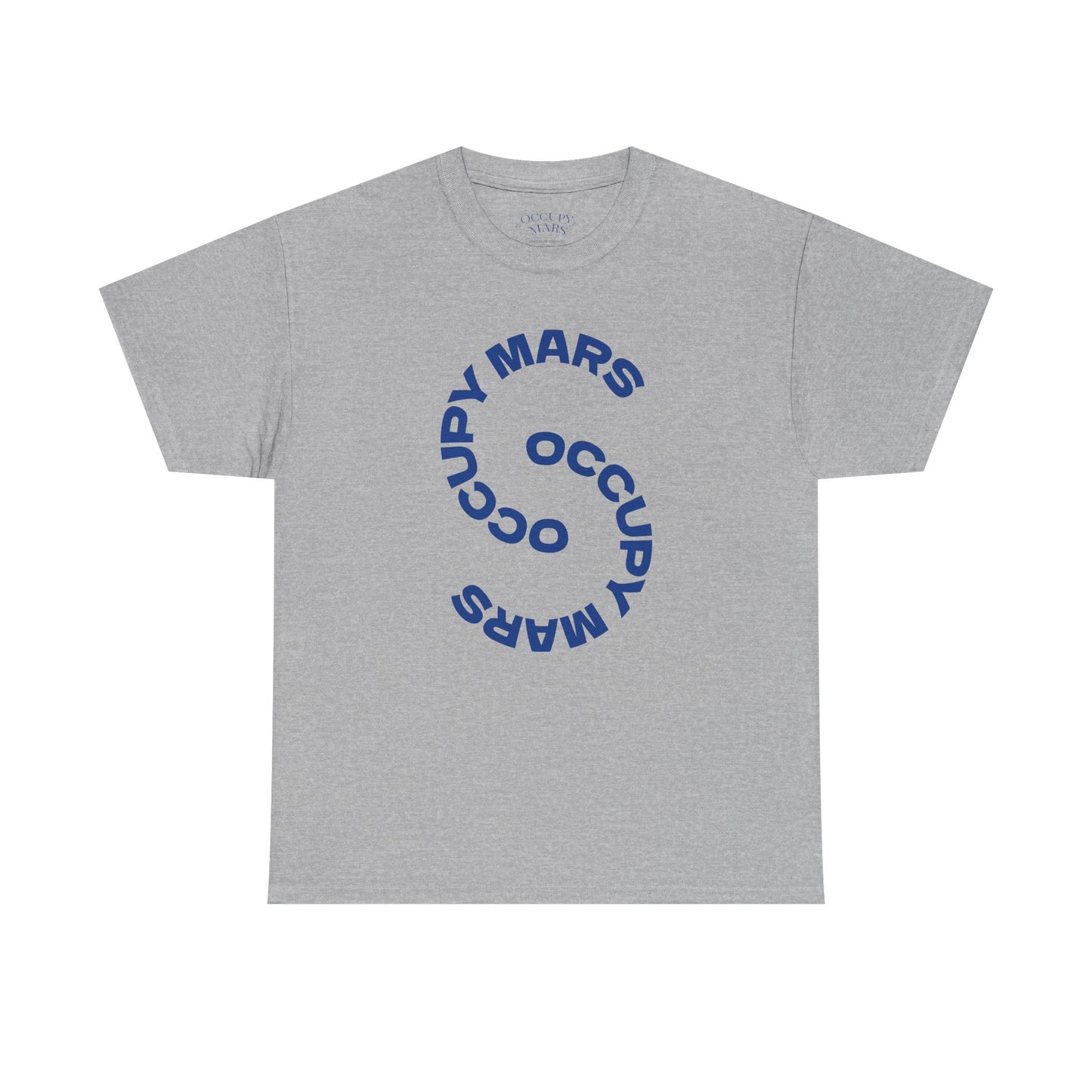 Occupy Mars Unisex Heavy Cotton Tee, Casual Statement Shirt, Gift for Space Lovers, Eco-Friendly Fashion, Fun Tee for Events
