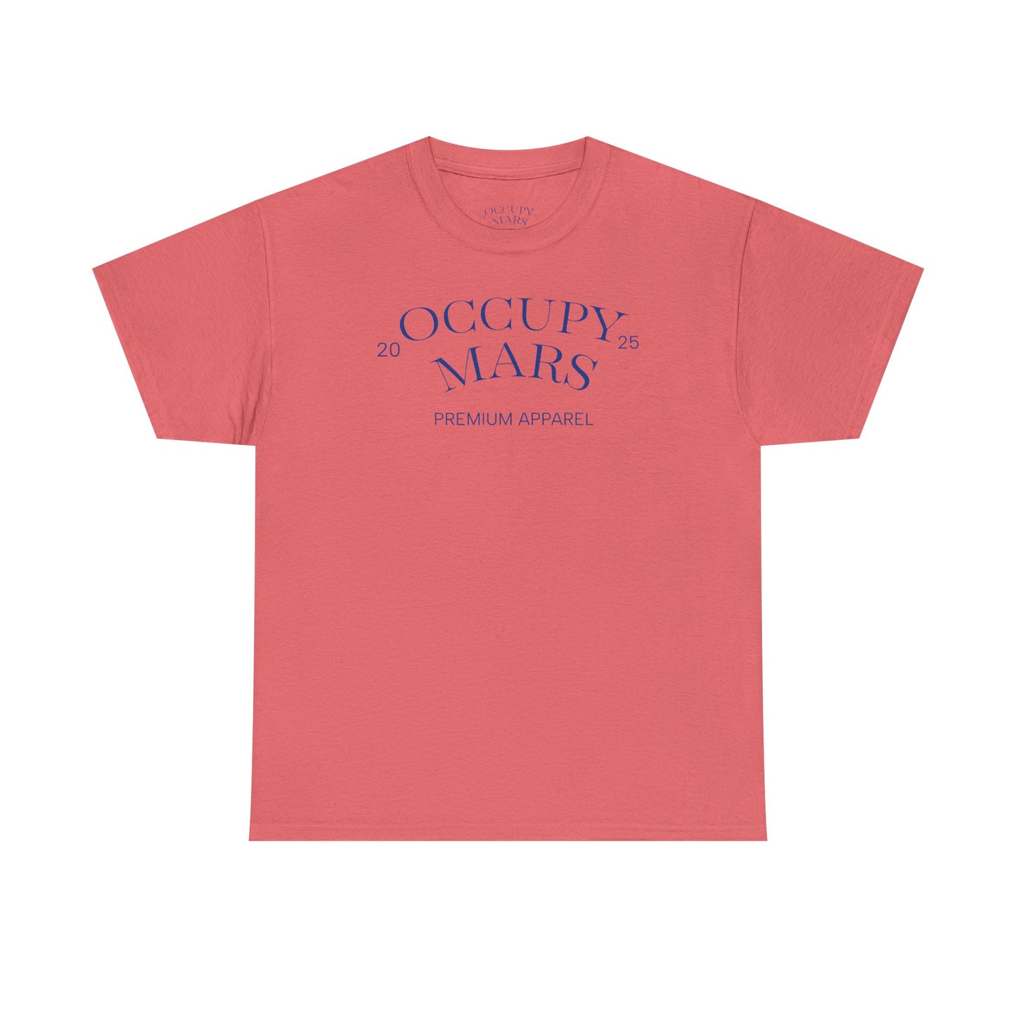 Unisex Occupy Mars Tee, Space Lover Gift, Blue Font, Trendy Cotton T-Shirt, Casual Wear, Unique Graphic Tee