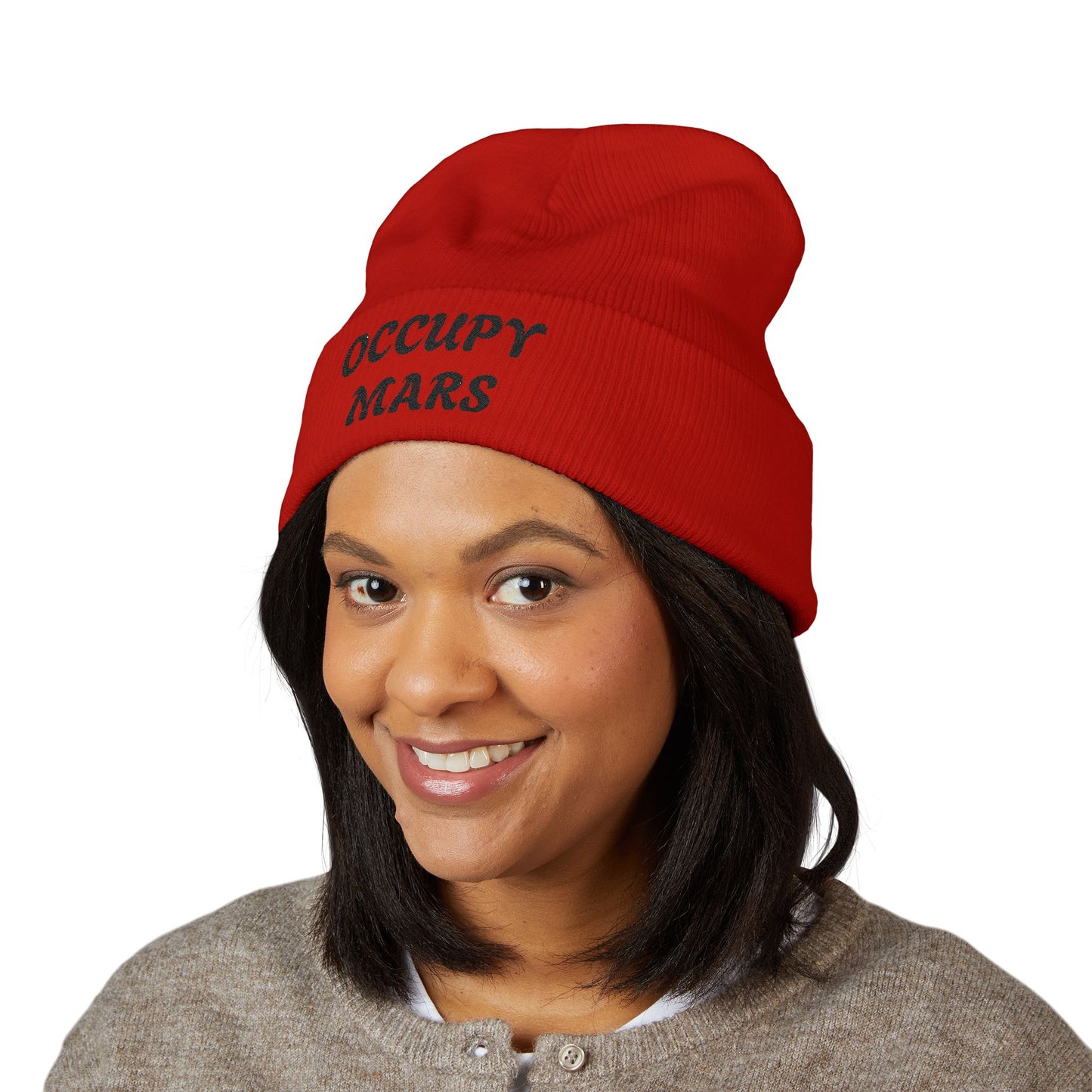 Classic Cuffed OCCUPY MARS Beanie | OCCUPY MARS | Stylish Winter Hat, Trendy Beanie for Space Lovers, Gift for Astronaut Enthusiasts, Unisex Warm [...]