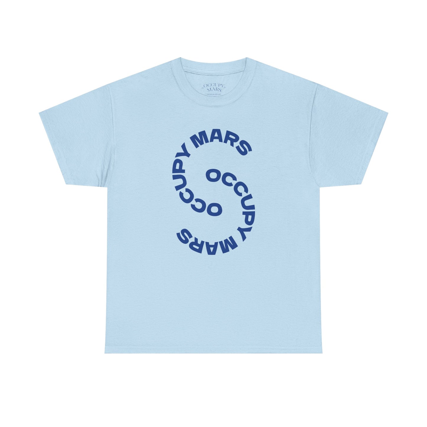 Occupy Mars Unisex Heavy Cotton Tee, Casual Statement Shirt, Gift for Space Lovers, Eco-Friendly Fashion, Fun Tee for Events