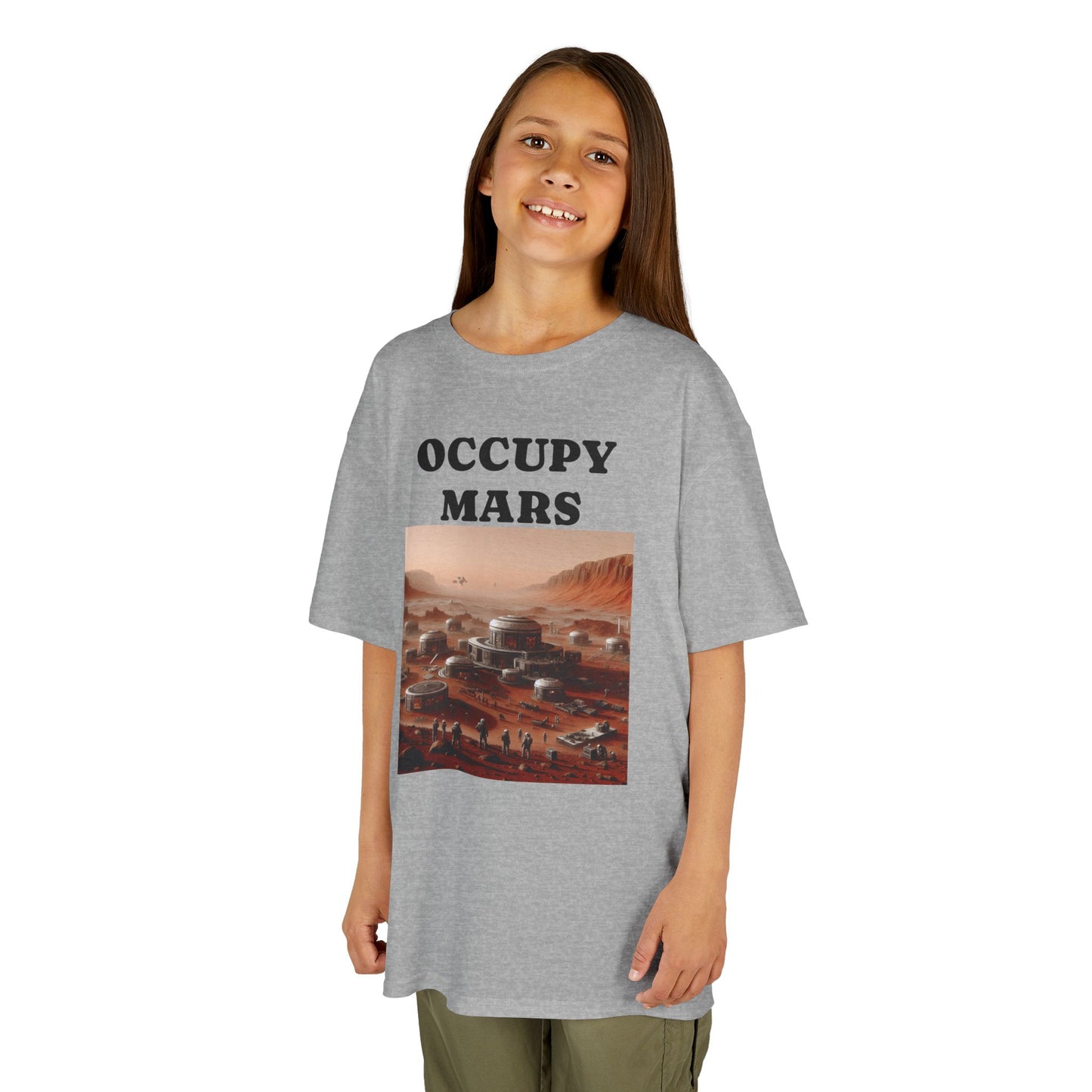 Kids' Graphic Tee - Occupy Mars | Fun Space Tee, Cute Gift for Kids, Science Lovers, Casual Wear, Birthday Gift, Educational Apparel