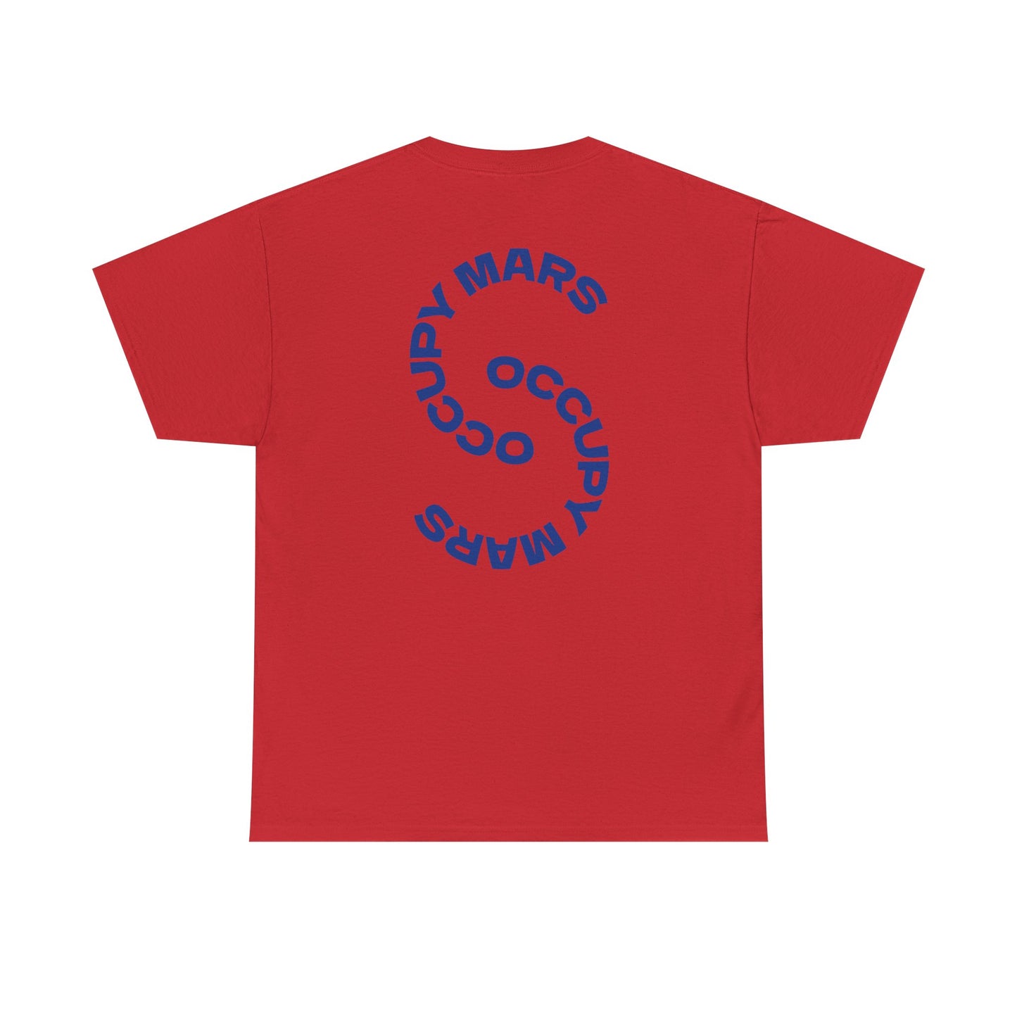 Occupy Mars Unisex Heavy Cotton Tee, Casual Statement Shirt, Gift for Space Lovers, Eco-Friendly Fashion, Fun Tee for Events