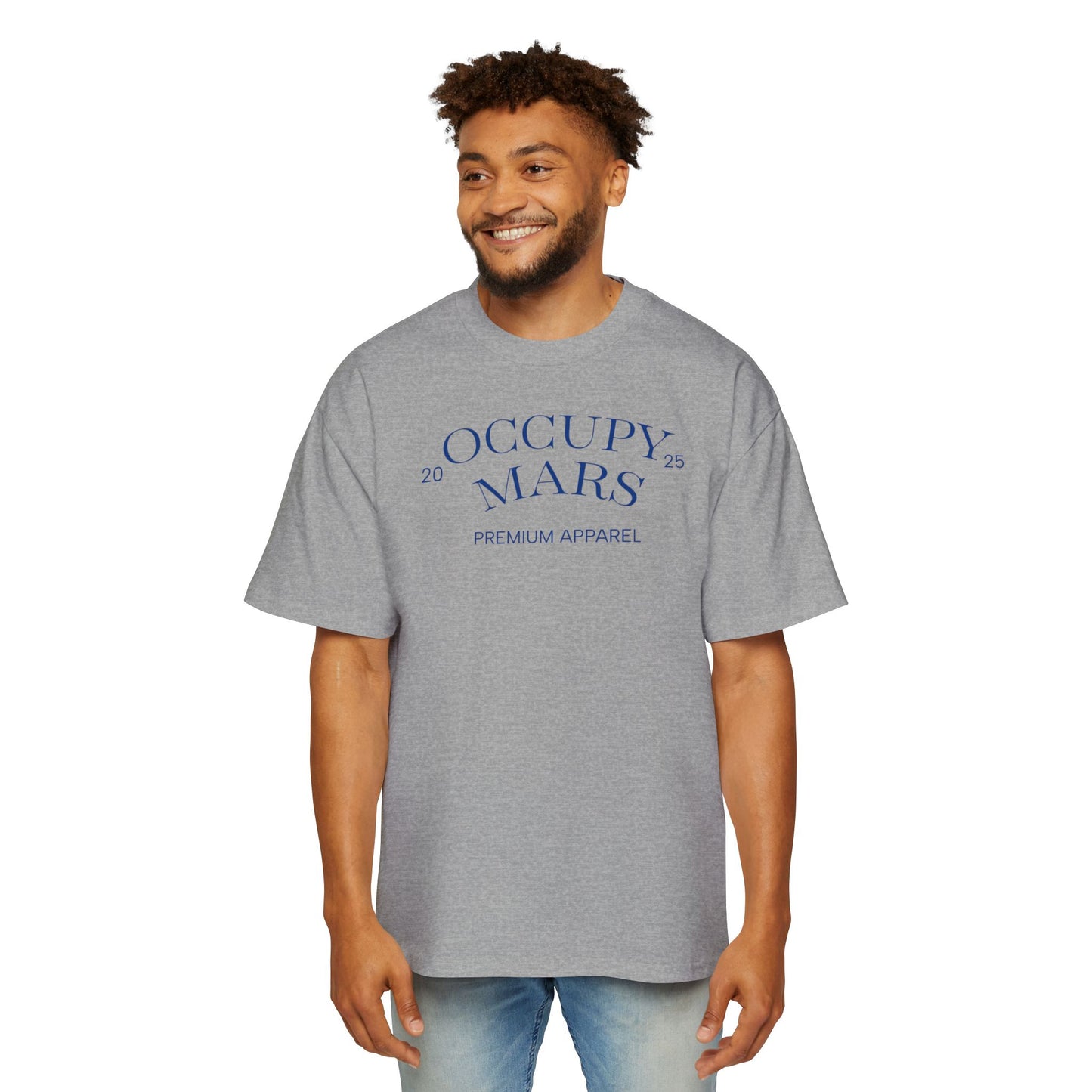 Men's Oversized Occupy Mars Tee - Space Graphic T-Shirt, Casual Streetwear, Gift for Space Enthusiasts, Summer Style, Festival Wear
