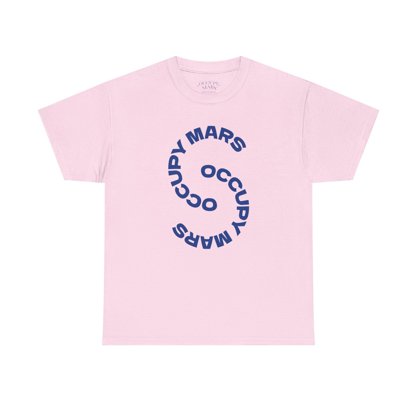 Occupy Mars Unisex Heavy Cotton Tee, Casual Statement Shirt, Gift for Space Lovers, Eco-Friendly Fashion, Fun Tee for Events