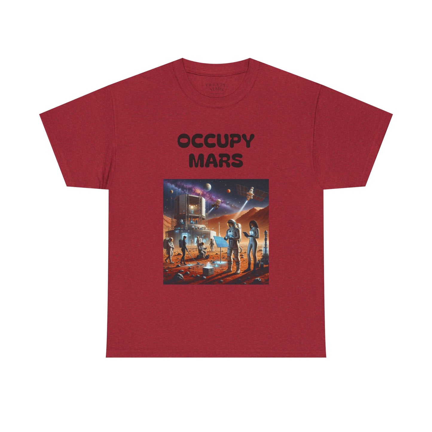 Unisex Graphic Occupy Mars Tee -  Sci-Fi Shirt, Space Theme Apparel, Cool Casual Wear, Gift for Space Enthusiasts