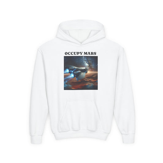 Youth Occupy Mars Sweatshirt, Sci-Fi Hoodie, Space Adventure Apparel, Gift for Kids, Casual Wear