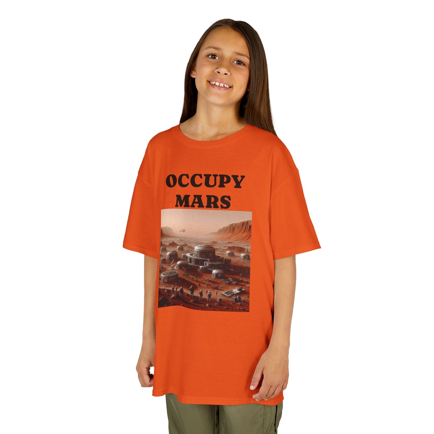 Kids' Graphic Tee - Occupy Mars | Fun Space Tee, Cute Gift for Kids, Science Lovers, Casual Wear, Birthday Gift, Educational Apparel