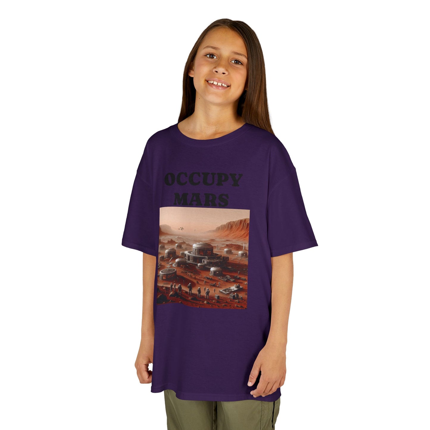 Kids' Graphic Tee - Occupy Mars | Fun Space Tee, Cute Gift for Kids, Science Lovers, Casual Wear, Birthday Gift, Educational Apparel