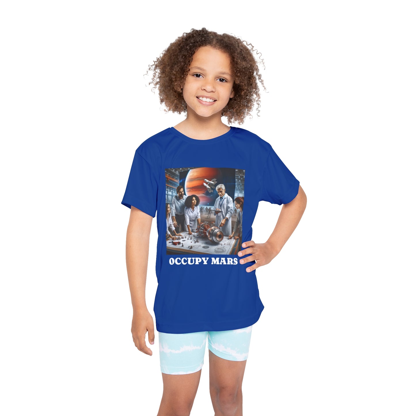 Kids Graphic Sports Occupy Mars Jersey, Perfect for Play, Birthdays, Space Lovers, Team Spirit, Fun Gift