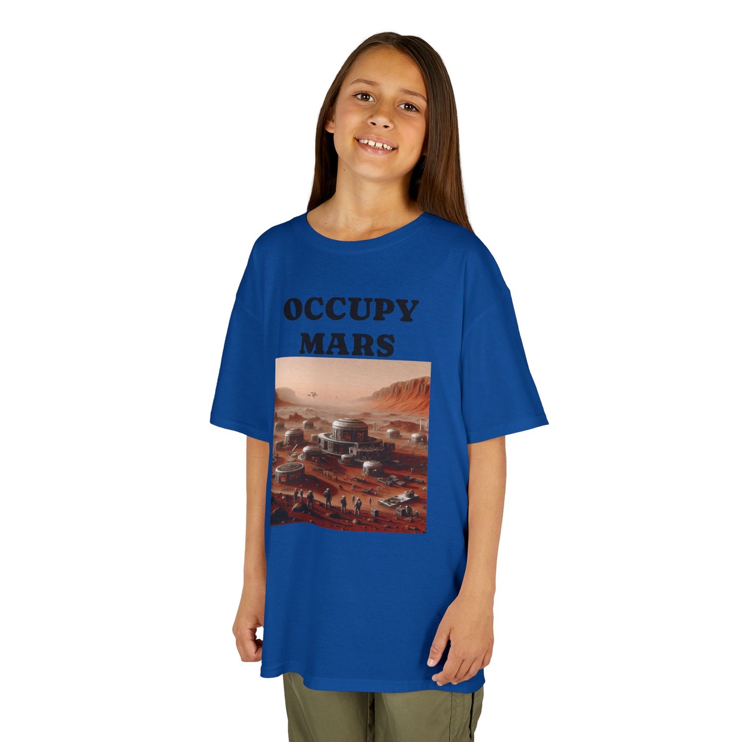 Kids' Graphic Tee - Occupy Mars | Fun Space Tee, Cute Gift for Kids, Science Lovers, Casual Wear, Birthday Gift, Educational Apparel
