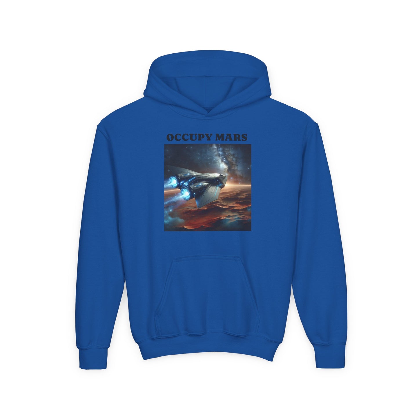Youth Occupy Mars Sweatshirt, Sci-Fi Hoodie, Space Adventure Apparel, Gift for Kids, Casual Wear