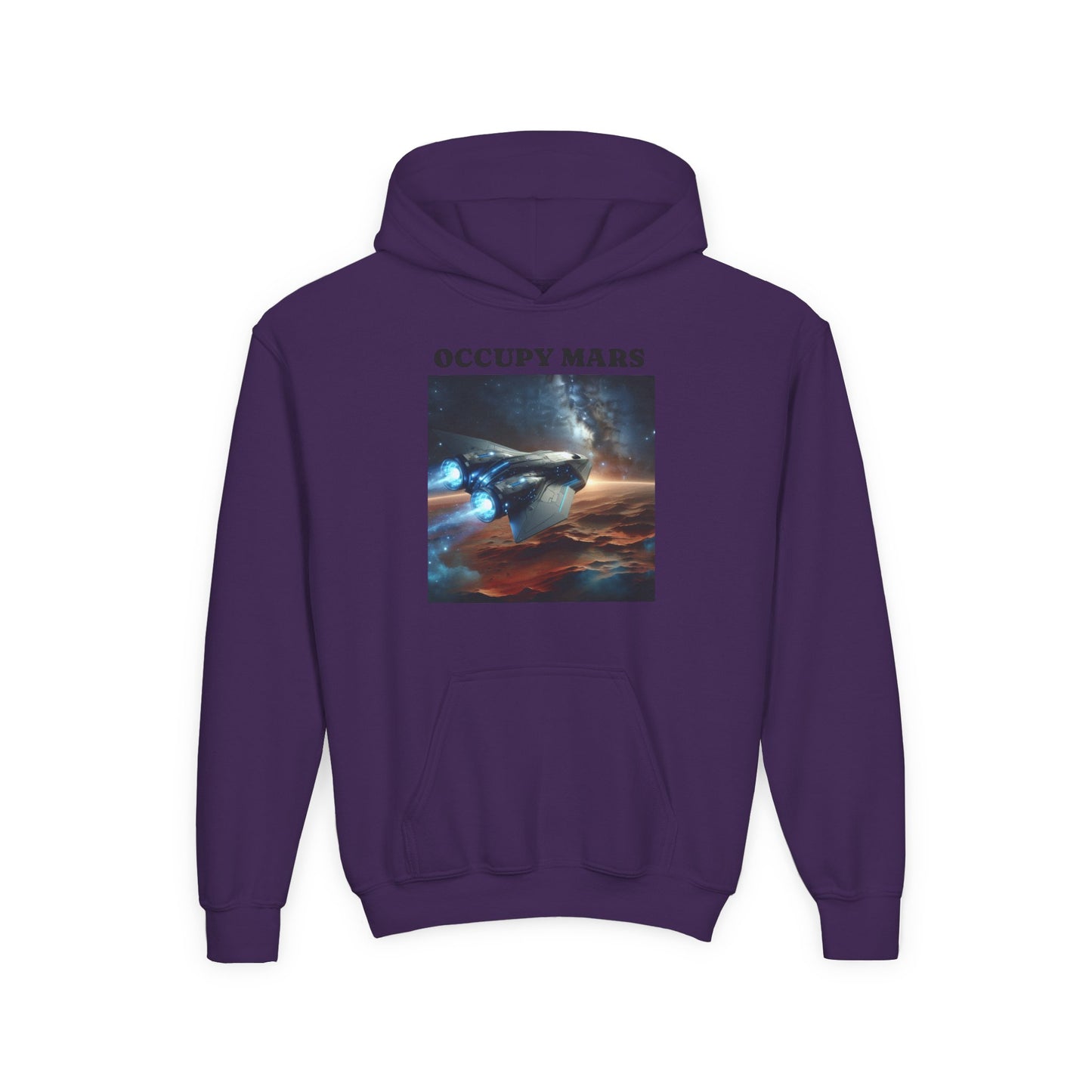 Youth Occupy Mars Sweatshirt, Sci-Fi Hoodie, Space Adventure Apparel, Gift for Kids, Casual Wear
