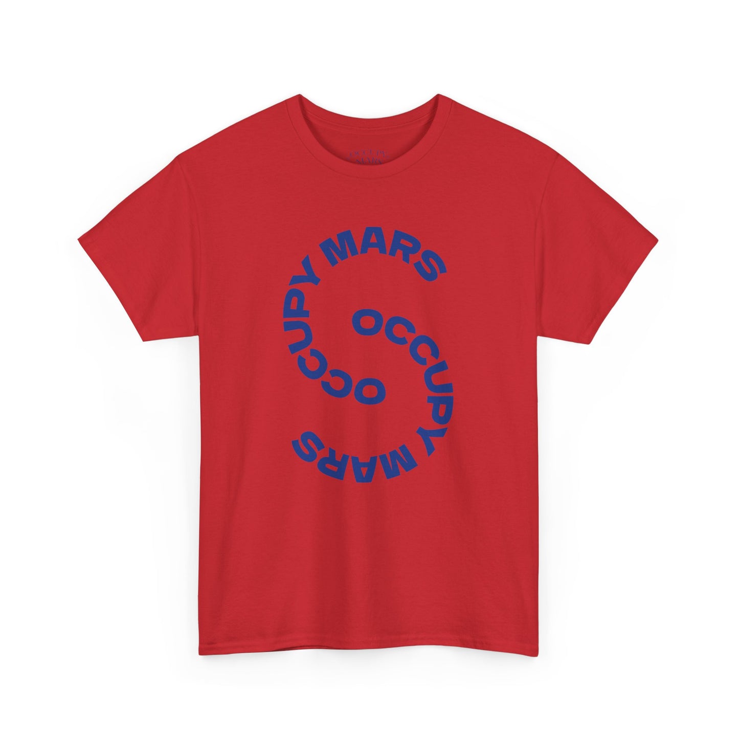 Occupy Mars Unisex Heavy Cotton Tee, Casual Statement Shirt, Gift for Space Lovers, Eco-Friendly Fashion, Fun Tee for Events