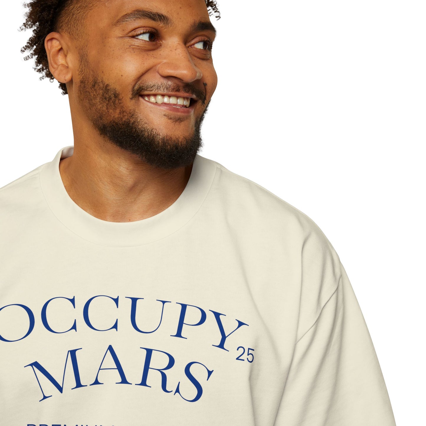 Men's Oversized Occupy Mars Tee - Space Graphic T-Shirt, Casual Streetwear, Gift for Space Enthusiasts, Summer Style, Festival Wear