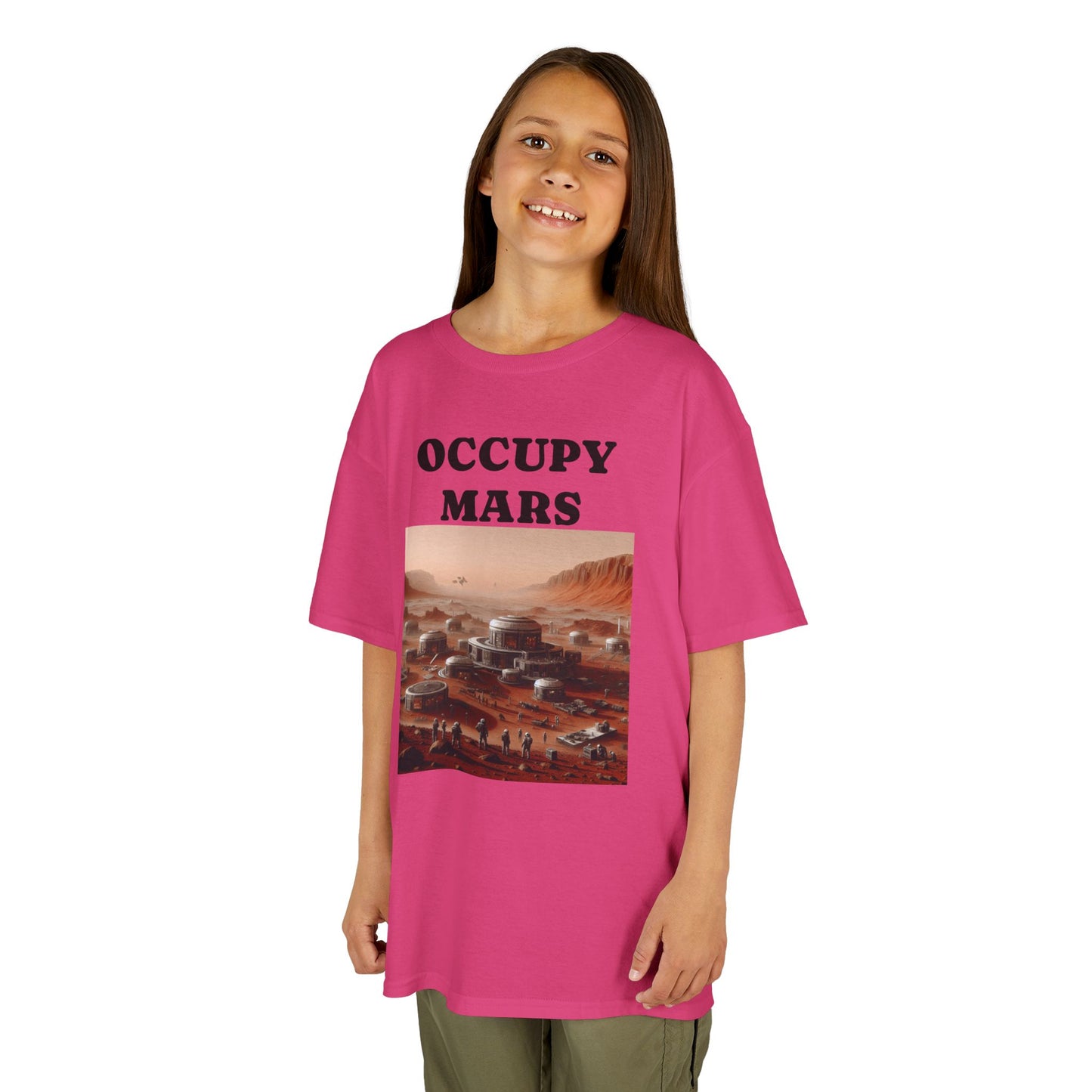 Kids' Graphic Tee - Occupy Mars | Fun Space Tee, Cute Gift for Kids, Science Lovers, Casual Wear, Birthday Gift, Educational Apparel
