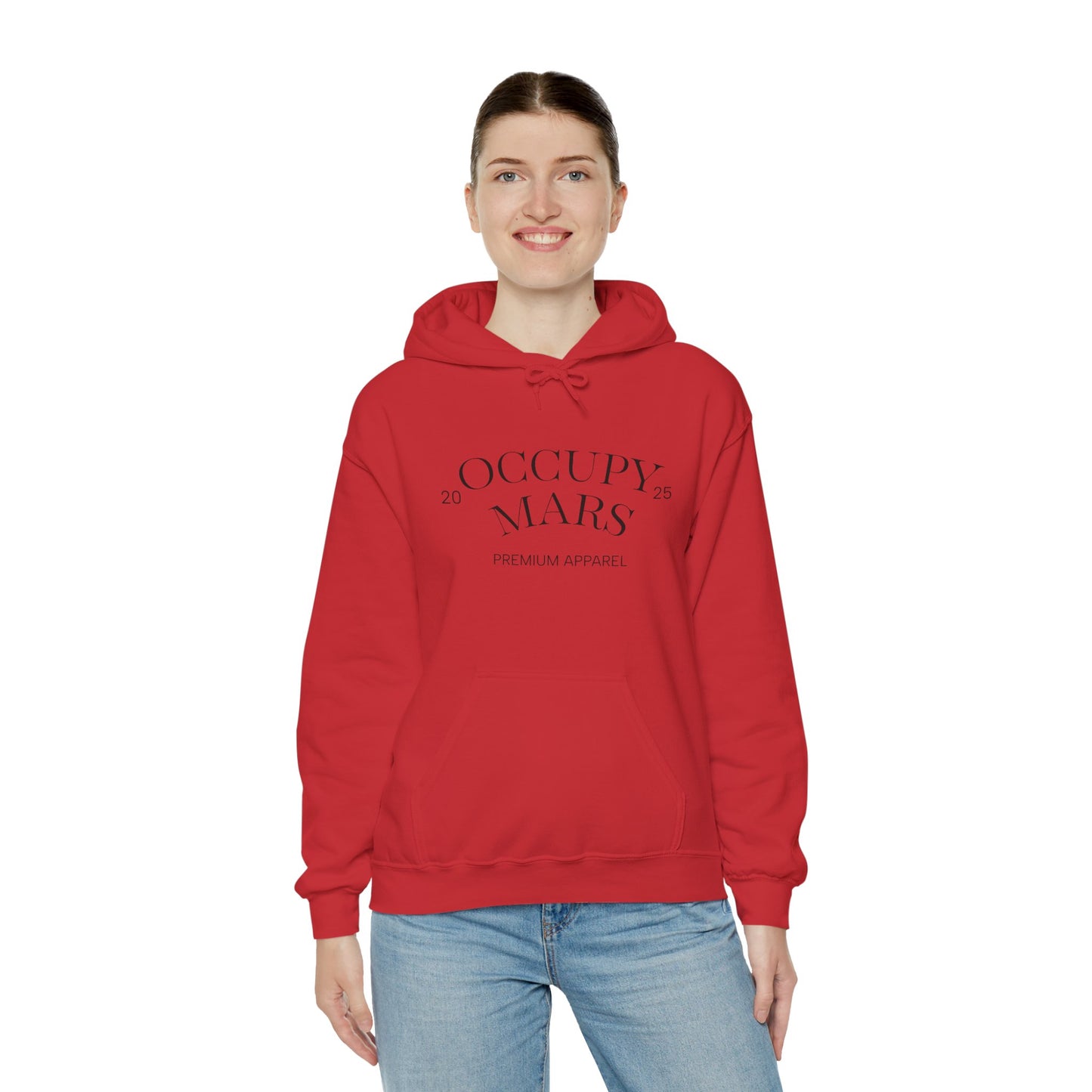 Hooded Occupy Mars Sweatshirt - Casual Comfort, Perfect for Everyday Wear, Gifts for Space Enthusiasts, Cozy Fashion
