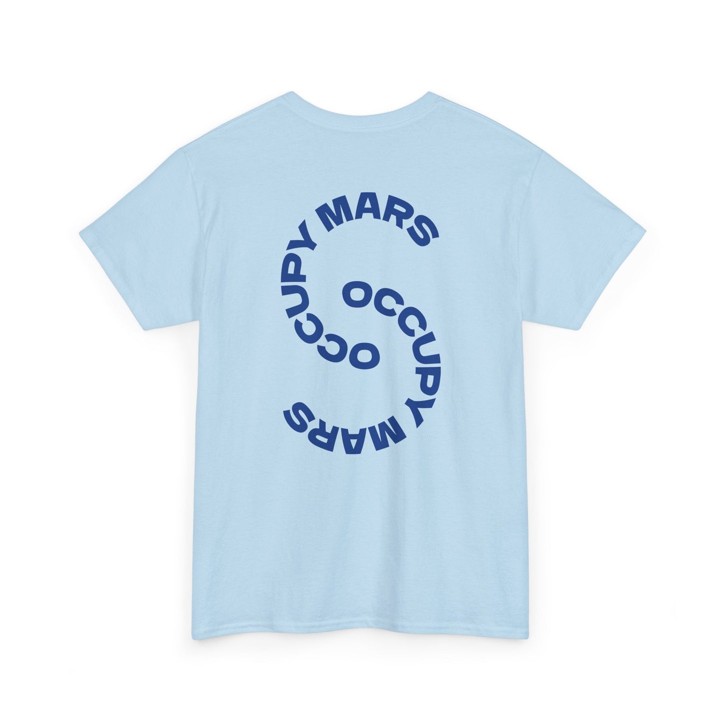 Occupy Mars Unisex Heavy Cotton Tee, Casual Statement Shirt, Gift for Space Lovers, Eco-Friendly Fashion, Fun Tee for Events