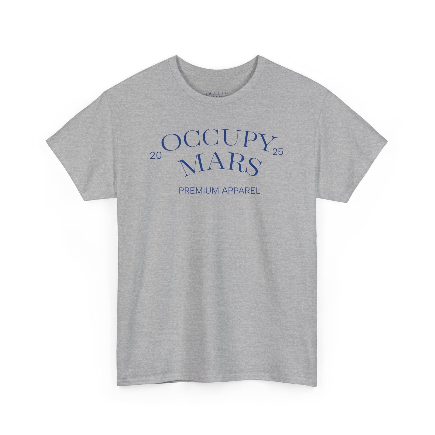 Unisex Occupy Mars Tee, Space Lover Gift, Blue Font, Trendy Cotton T-Shirt, Casual Wear, Unique Graphic Tee