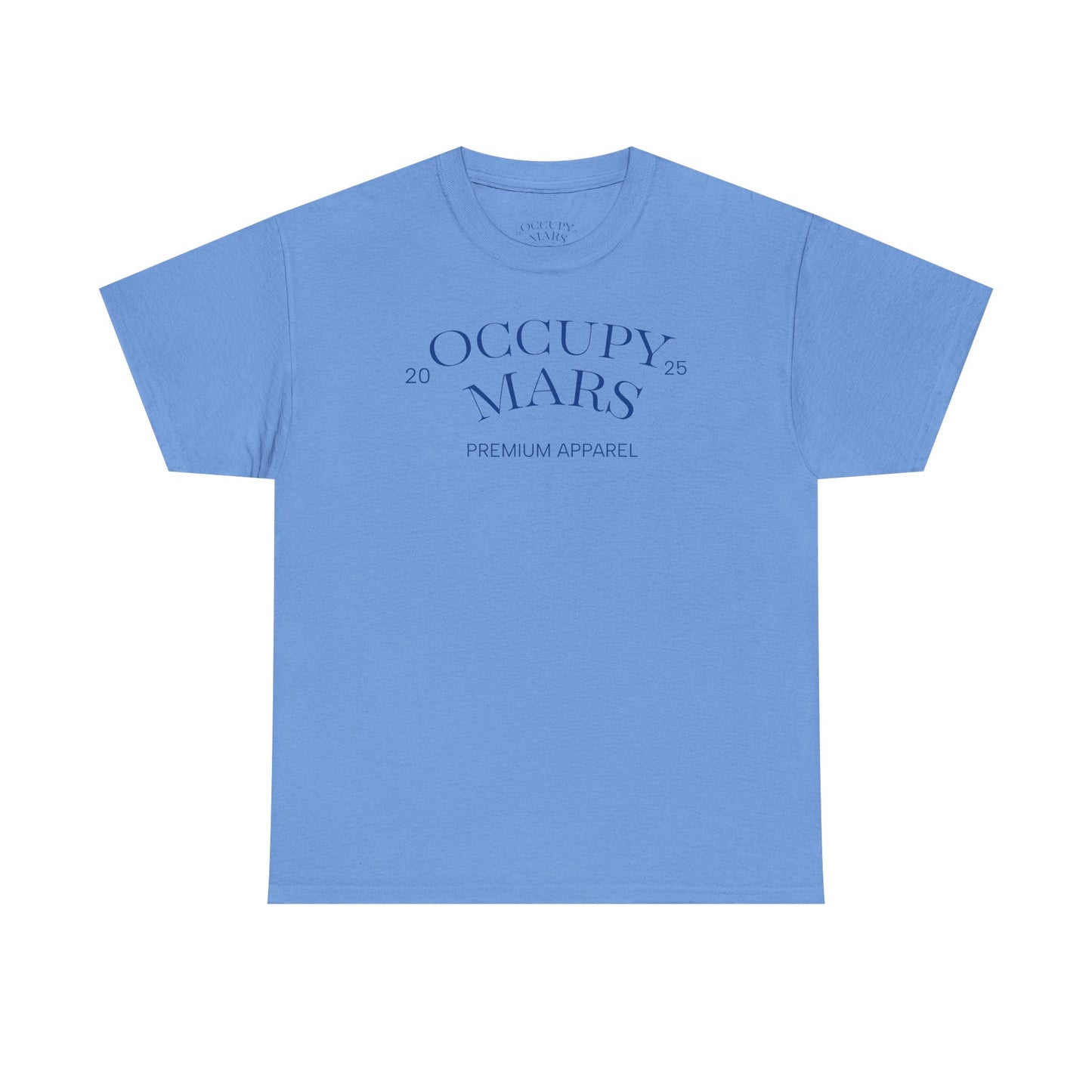 Unisex Occupy Mars Tee, Space Lover Gift, Blue Font, Trendy Cotton T-Shirt, Casual Wear, Unique Graphic Tee