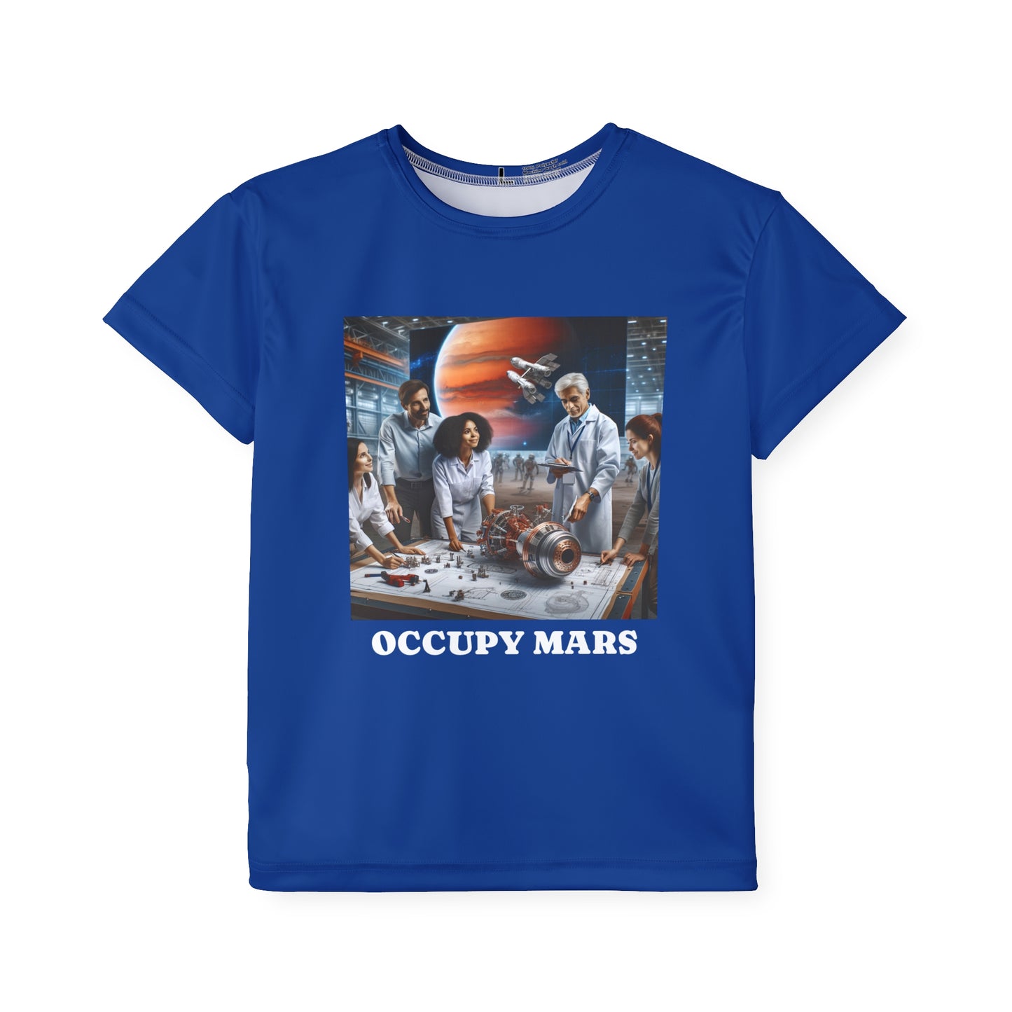 Kids Graphic Sports Occupy Mars Jersey, Perfect for Play, Birthdays, Space Lovers, Team Spirit, Fun Gift
