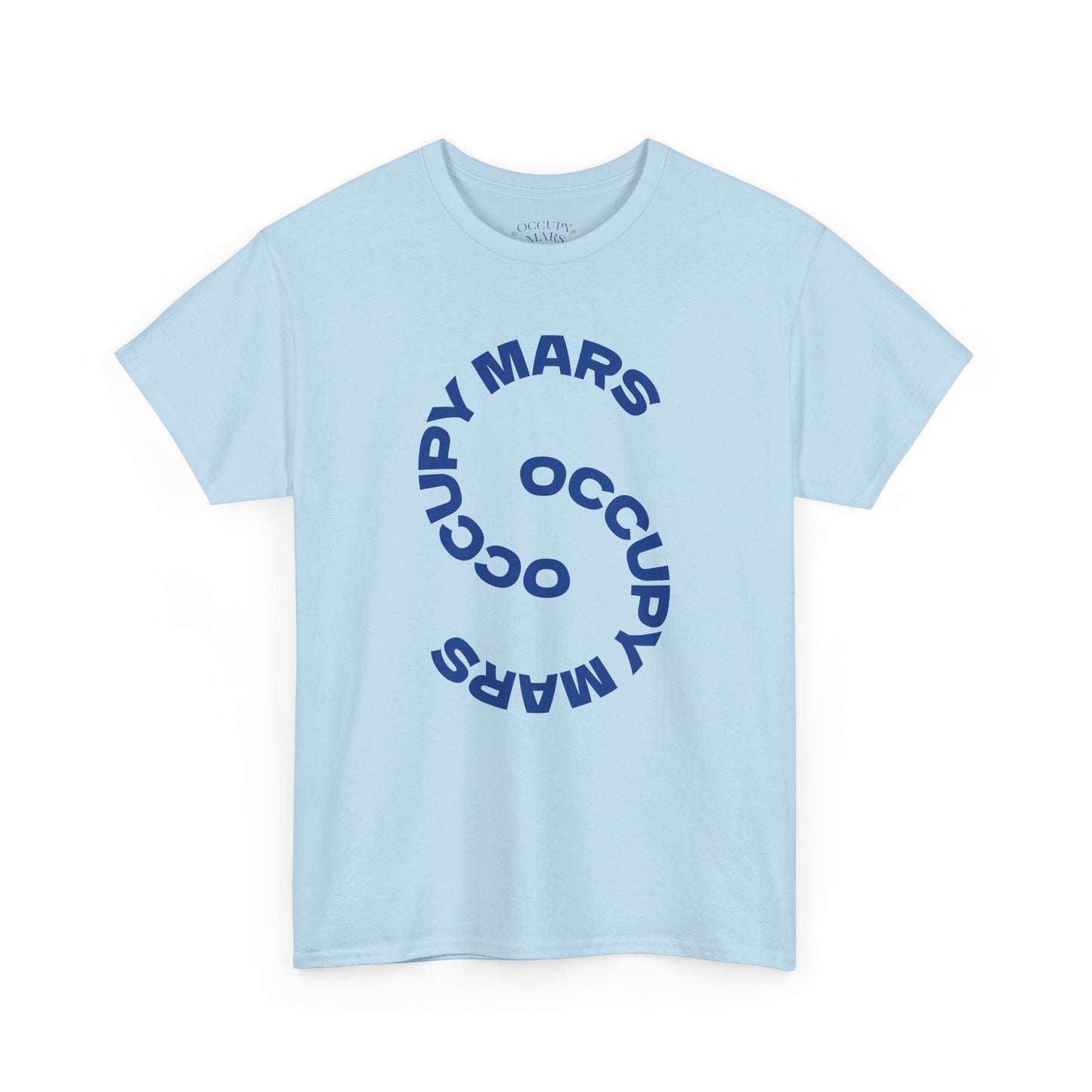 Occupy Mars Unisex Heavy Cotton Tee, Casual Statement Shirt, Gift for Space Lovers, Eco-Friendly Fashion, Fun Tee for Events