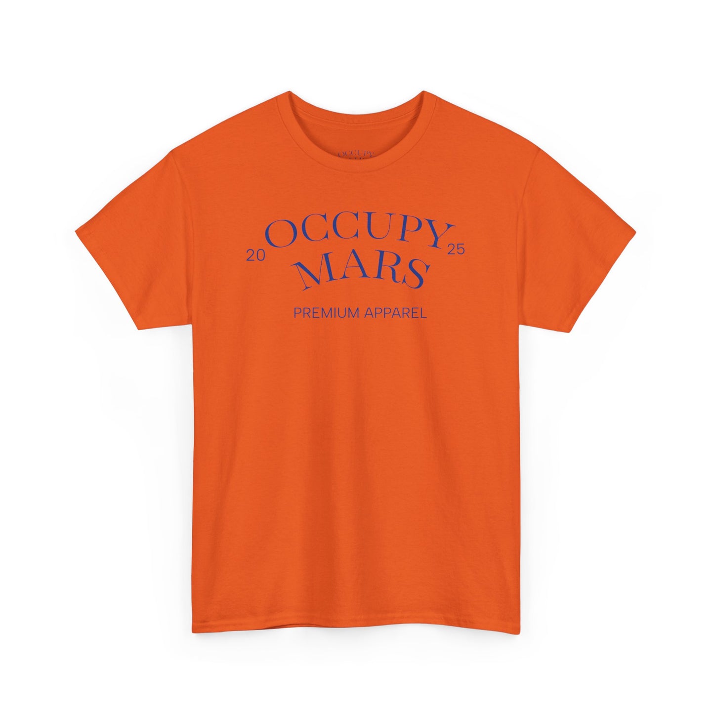 Unisex Occupy Mars Tee, Space Lover Gift, Blue Font, Trendy Cotton T-Shirt, Casual Wear, Unique Graphic Tee