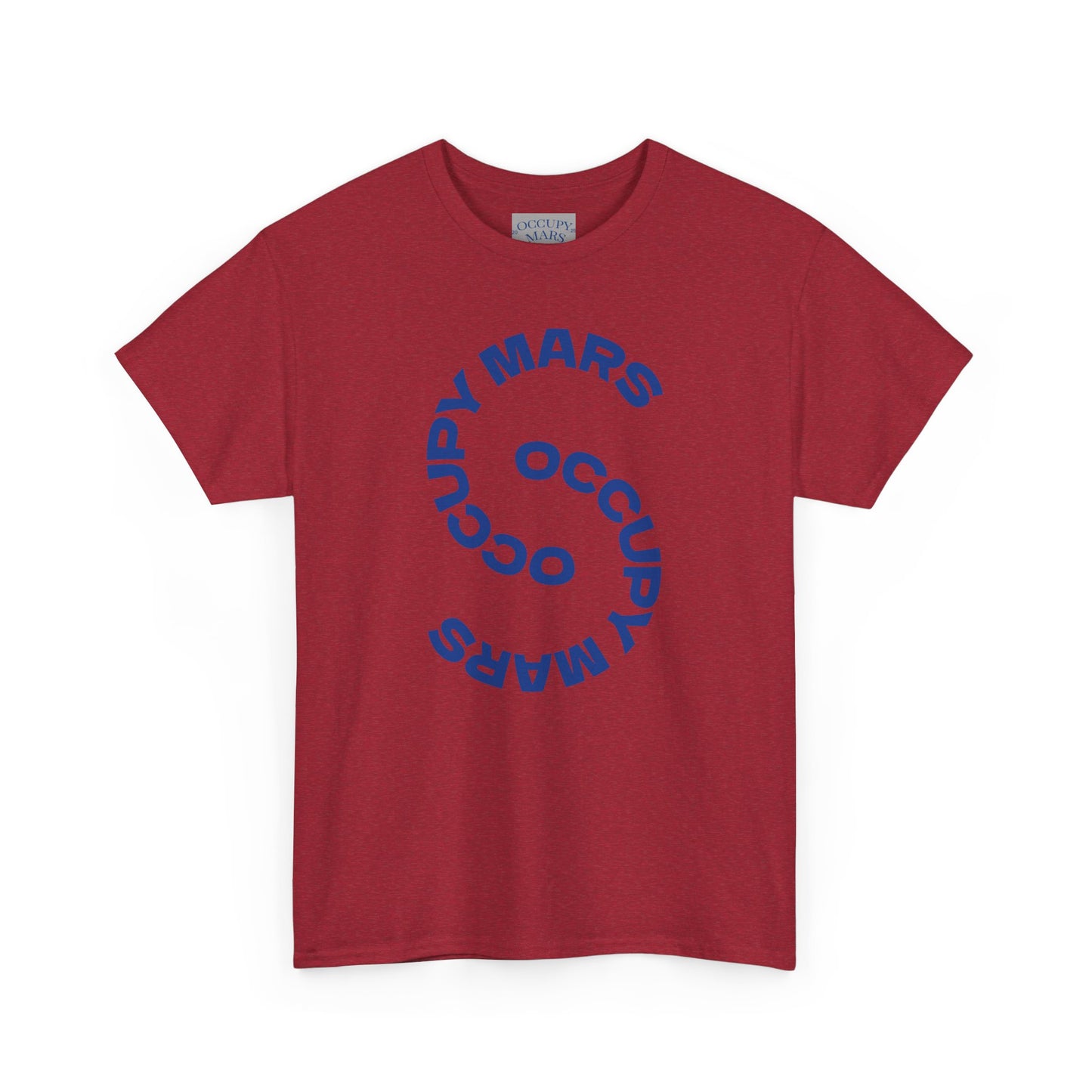 Unisex Heavy Cotton Occupy Mars Tee | Trendy Graphic Tee, Space T-Shirt, Casual Outfit, Gift for Science Lovers, Everyday Wear