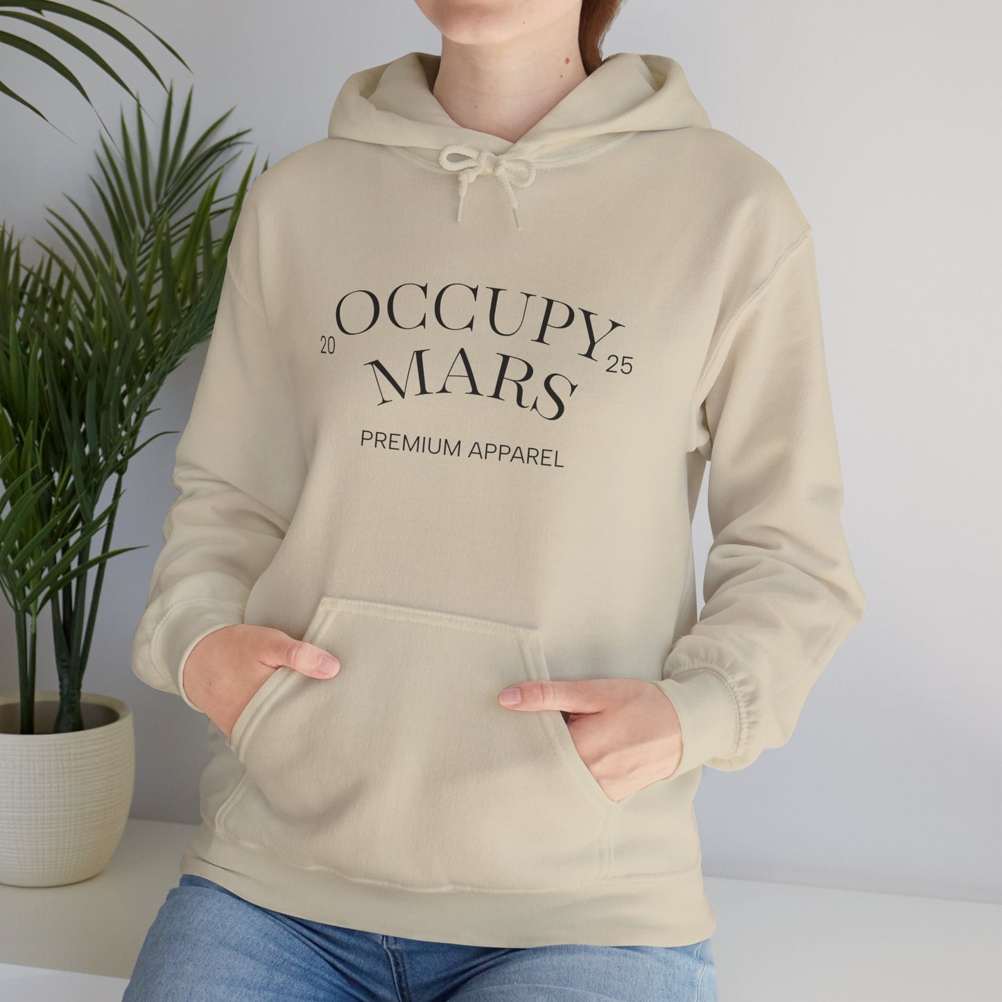 Hooded Occupy Mars Sweatshirt - Casual Comfort, Perfect for Everyday Wear, Gifts for Space Enthusiasts, Cozy Fashion