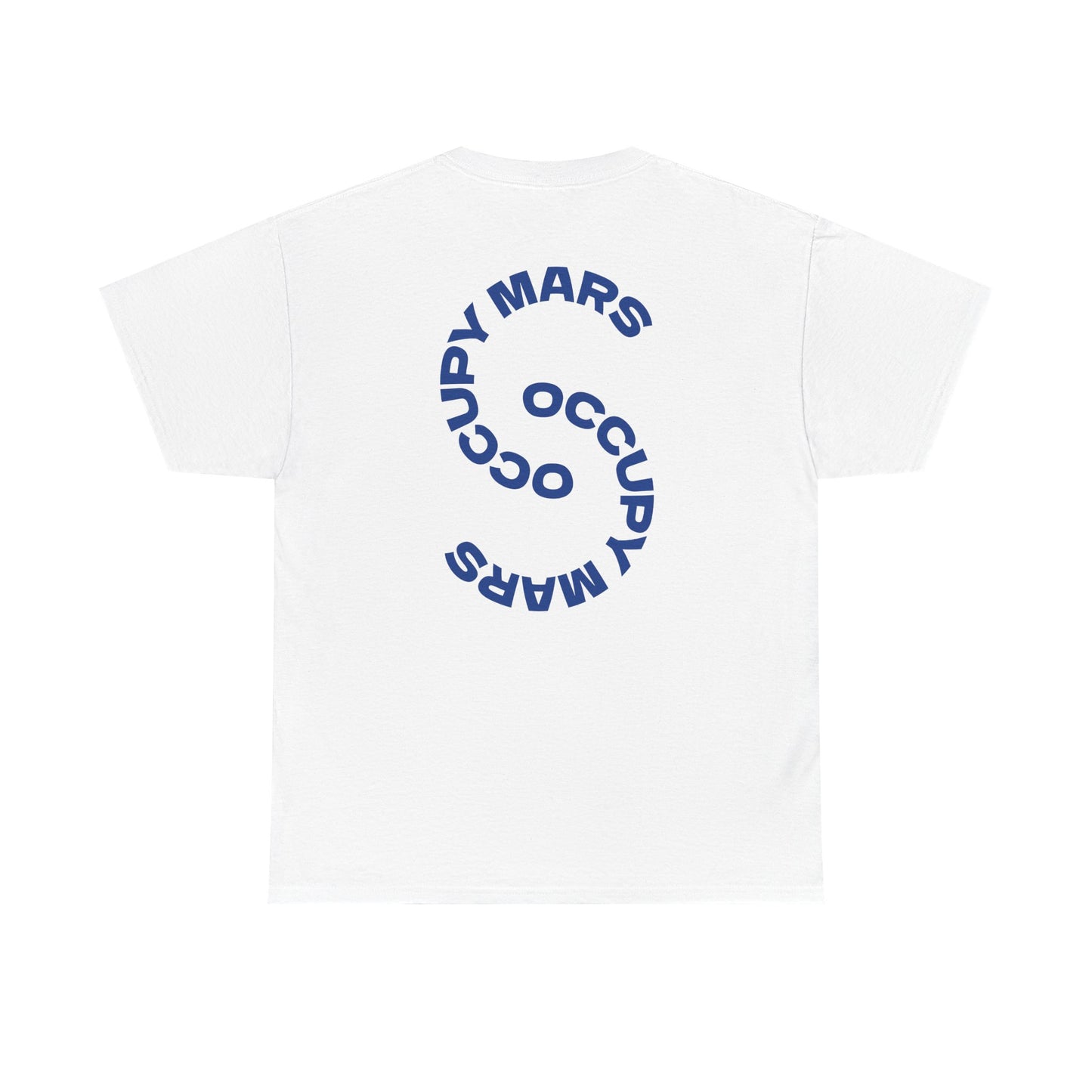 Occupy Mars Unisex Heavy Cotton Tee, Casual Statement Shirt, Gift for Space Lovers, Eco-Friendly Fashion, Fun Tee for Events