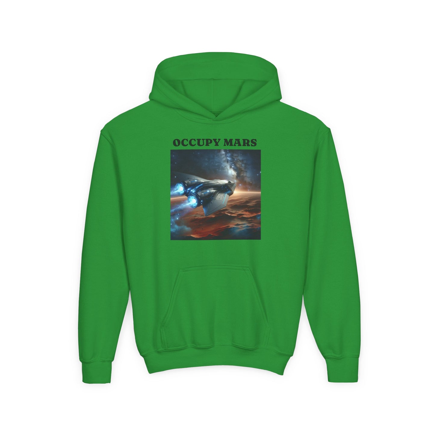 Youth Occupy Mars Sweatshirt, Sci-Fi Hoodie, Space Adventure Apparel, Gift for Kids, Casual Wear