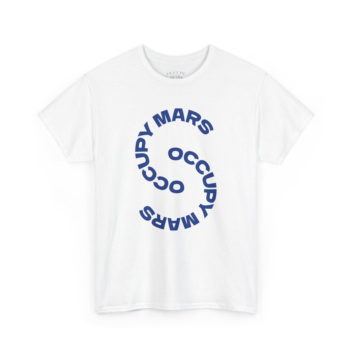 Occupy Mars Unisex Heavy Cotton Tee, Casual Statement Shirt, Gift for Space Lovers, Eco-Friendly Fashion, Fun Tee for Events