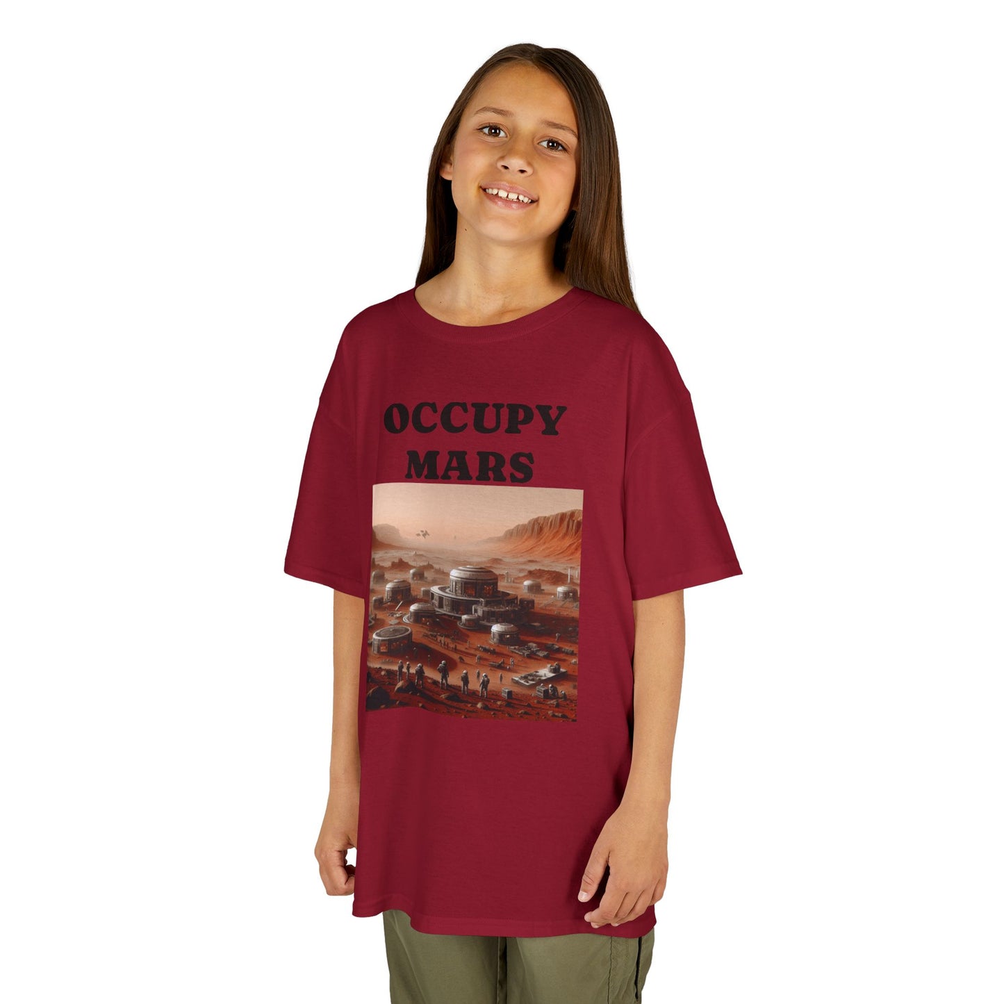 Kids' Graphic Tee - Occupy Mars | Fun Space Tee, Cute Gift for Kids, Science Lovers, Casual Wear, Birthday Gift, Educational Apparel