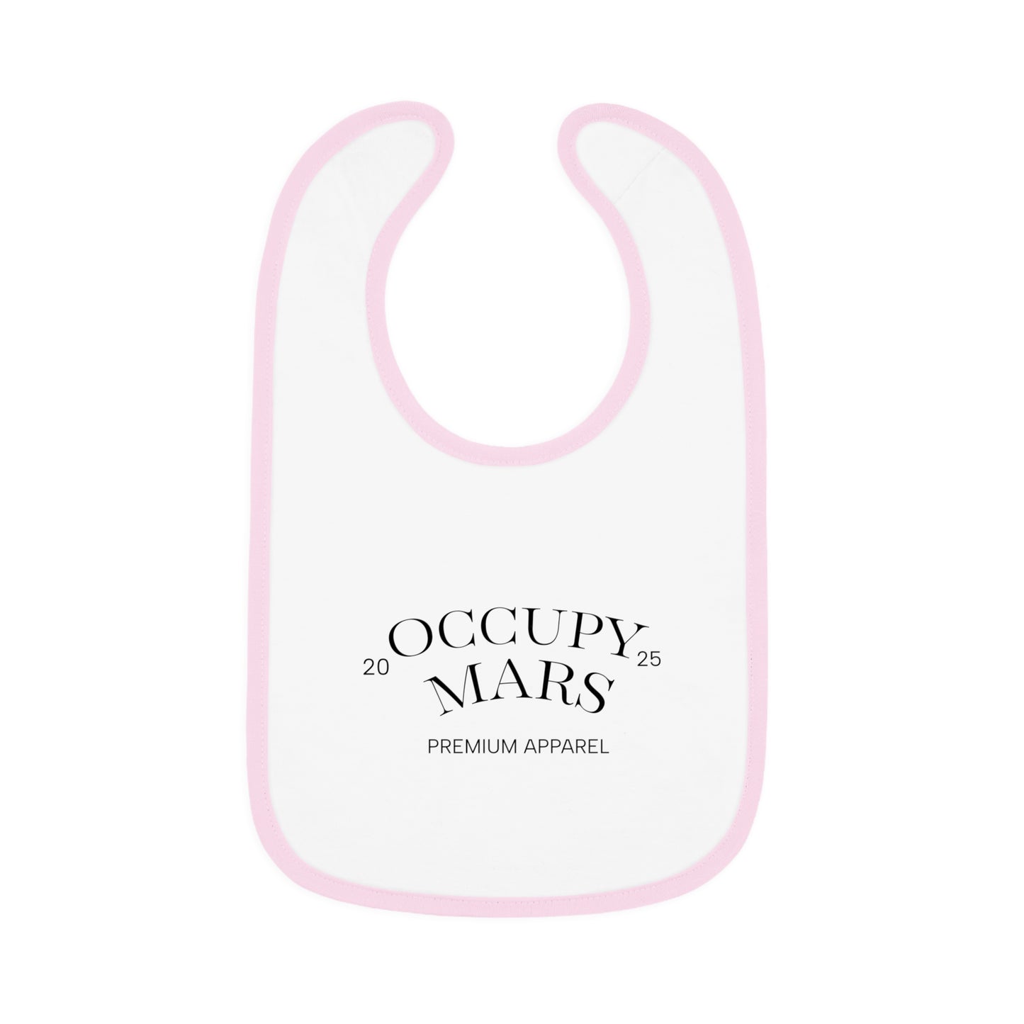 Baby Space-Themed OCCUPY MARS Apparel Bib, Cute Bib for Infants, Gift for New Parents, Unique Baby Shower Gift, Stylish Feeding Bib