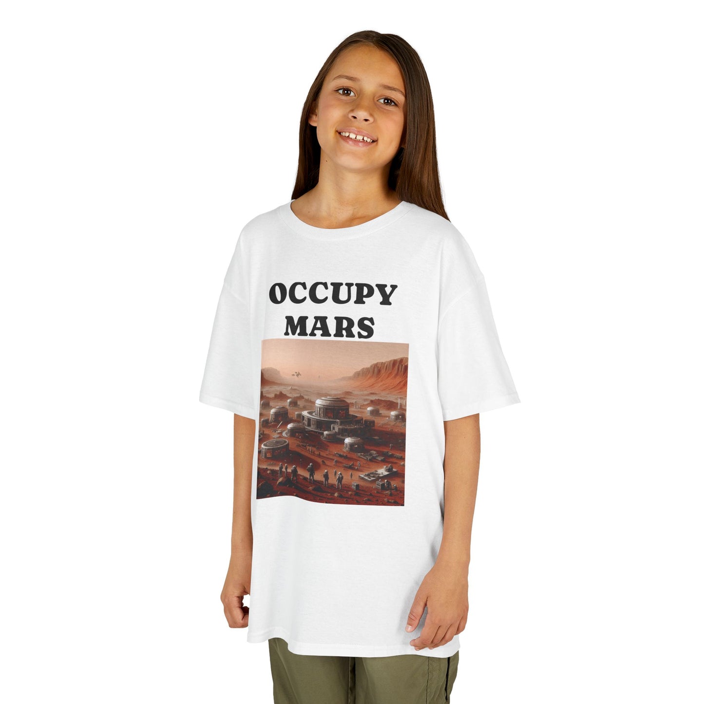 Kids' Graphic Tee - Occupy Mars | Fun Space Tee, Cute Gift for Kids, Science Lovers, Casual Wear, Birthday Gift, Educational Apparel