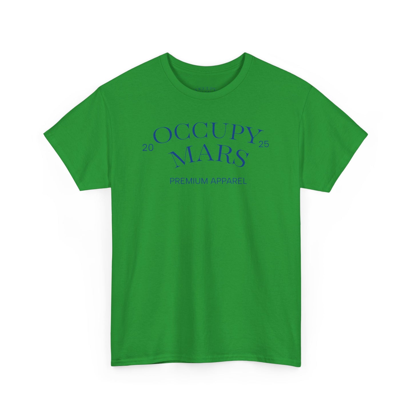 Unisex Occupy Mars Tee, Space Lover Gift, Blue Font, Trendy Cotton T-Shirt, Casual Wear, Unique Graphic Tee