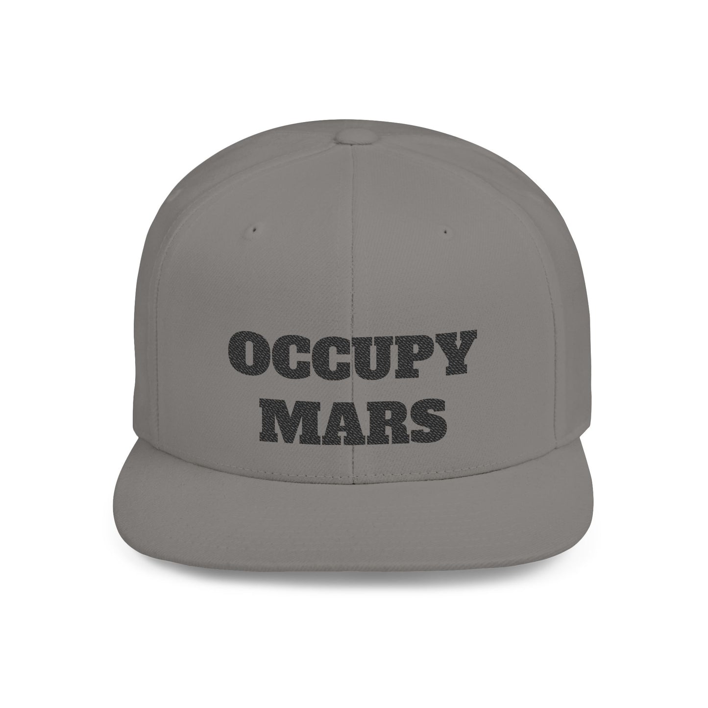 Occupy Mars Flat Bill Snapback | Space Themed Cap for Astronaut Enthusiasts, Trendy Unisex Hat, Gift for Science Lovers