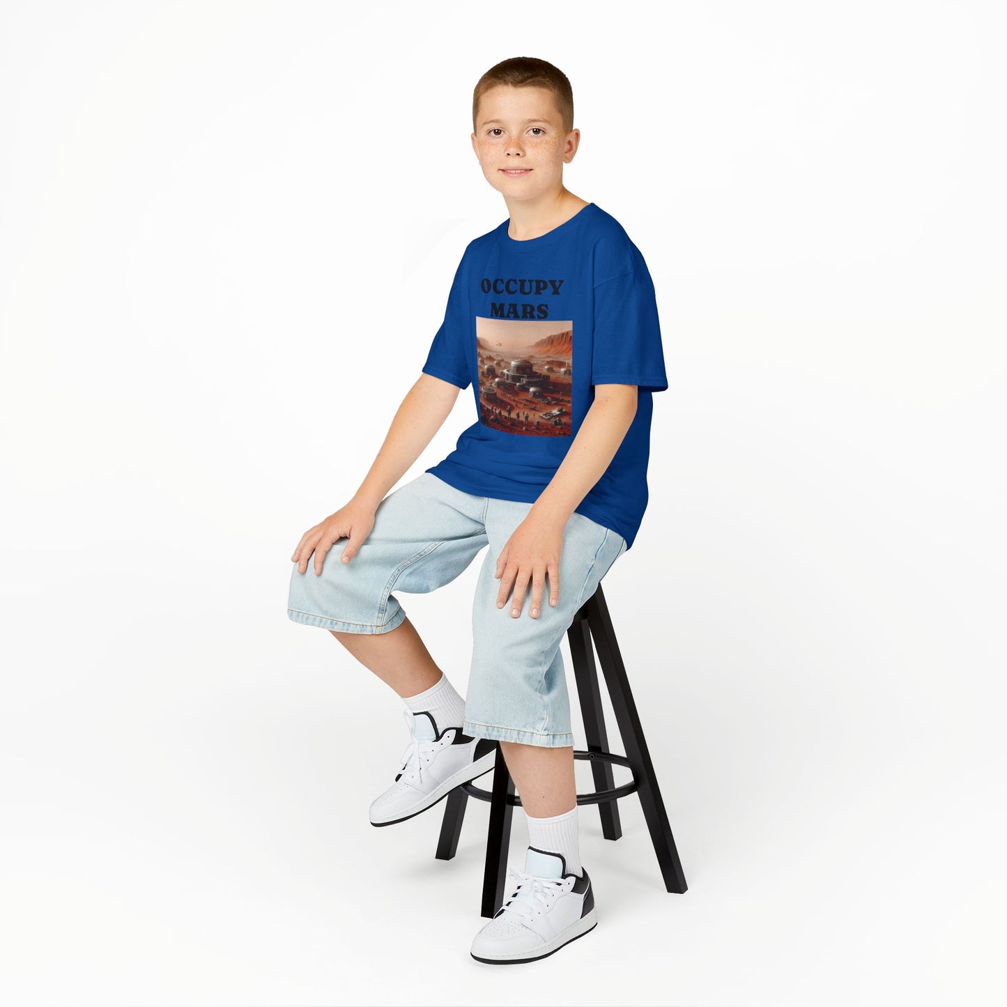 Kids' Graphic Tee - Occupy Mars | Fun Space Tee, Cute Gift for Kids, Science Lovers, Casual Wear, Birthday Gift, Educational Apparel