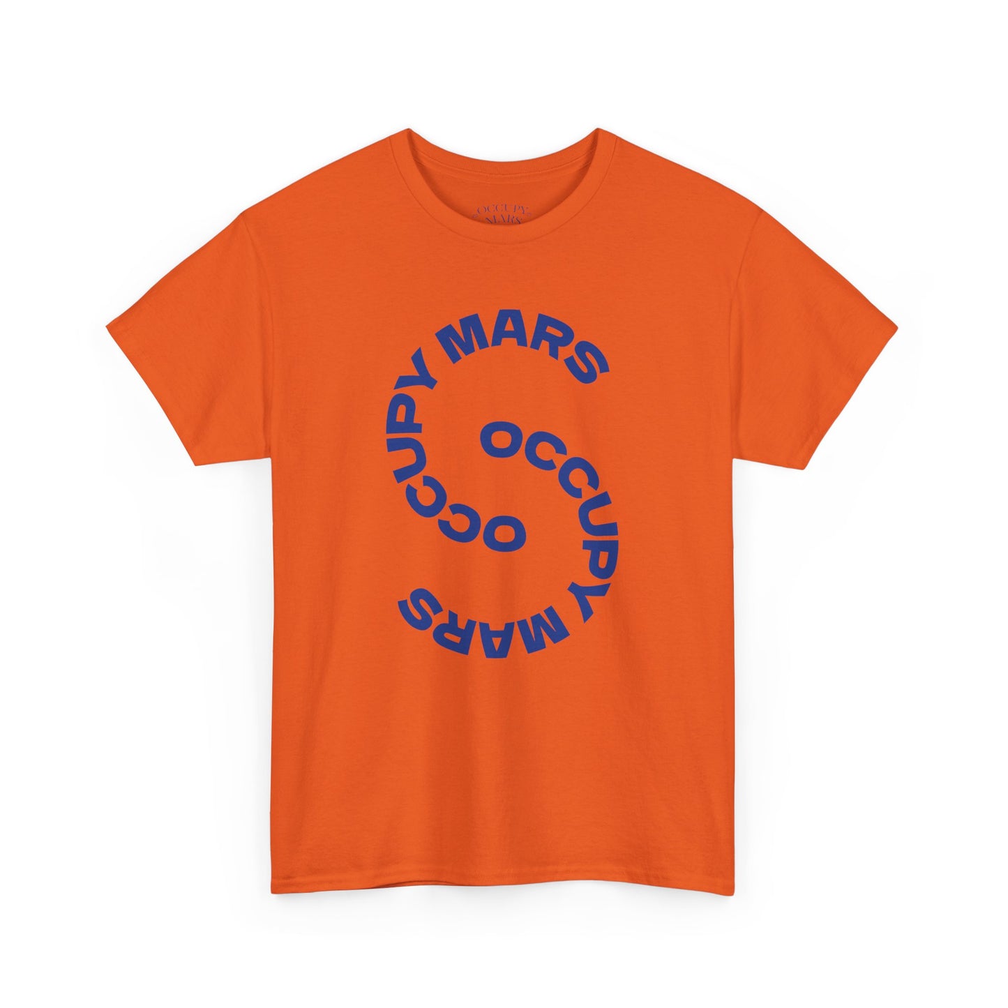Occupy Mars Unisex Heavy Cotton Tee, Casual Statement Shirt, Gift for Space Lovers, Eco-Friendly Fashion, Fun Tee for Events