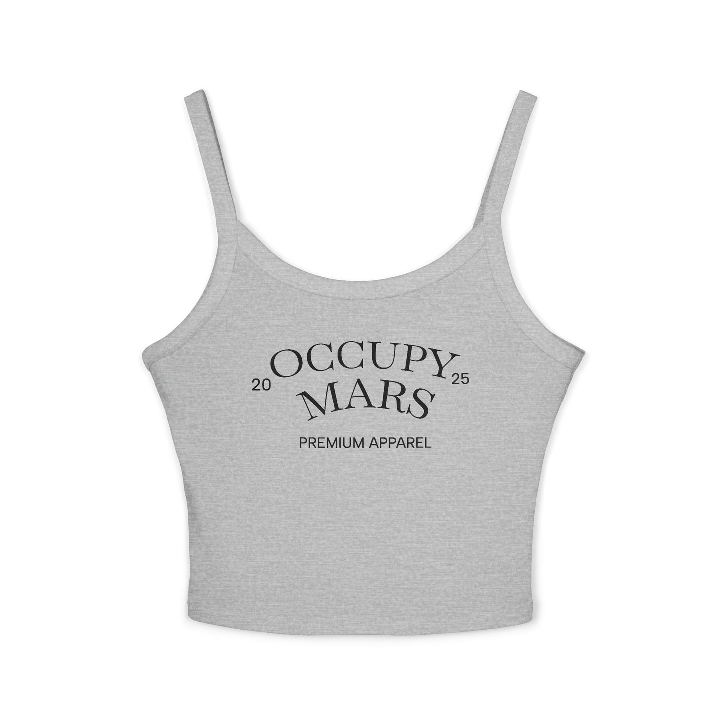 Spaghetti Strap Occupy Mars Tank Top, Trendy Crop Top, Summer Fashion, Space Lover Gift, Casual Wear, Festival Outfit