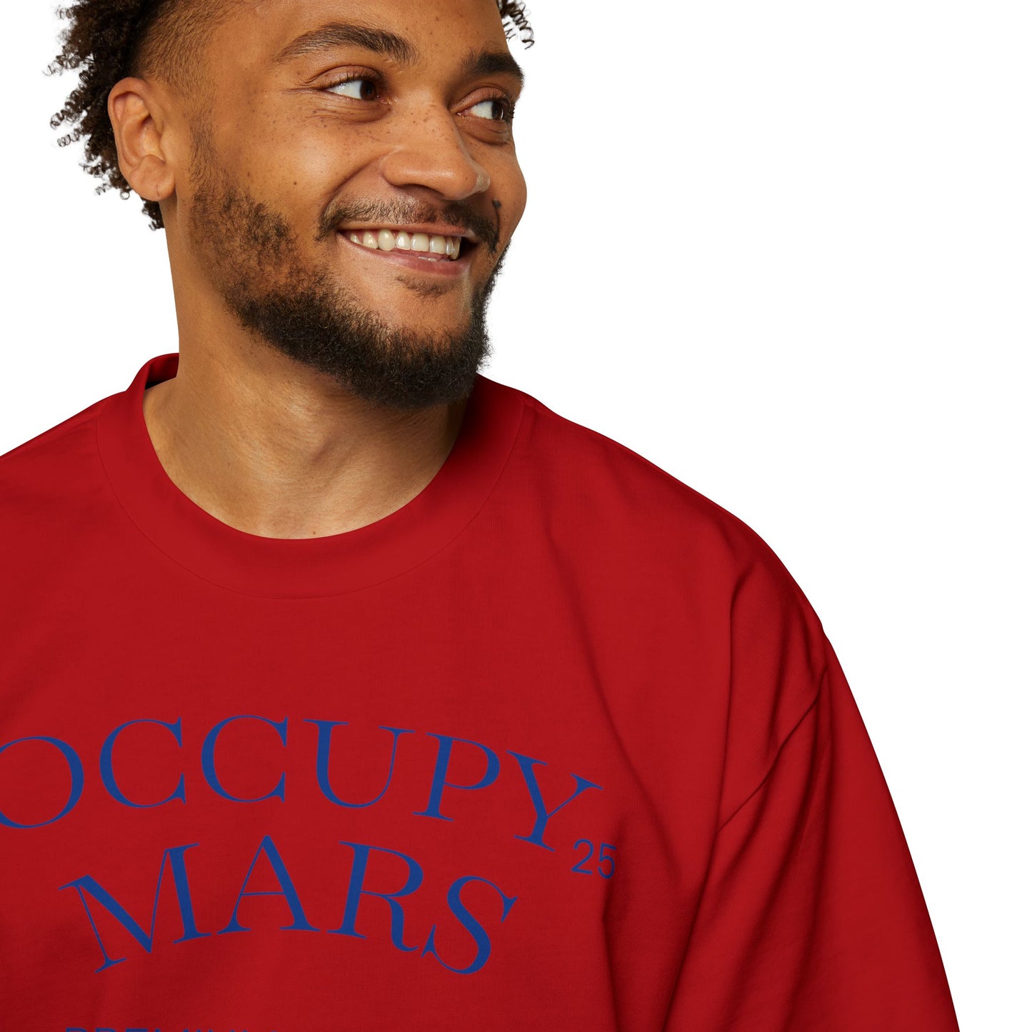 Men's Oversized Occupy Mars Tee - Space Graphic T-Shirt, Casual Streetwear, Gift for Space Enthusiasts, Summer Style, Festival Wear