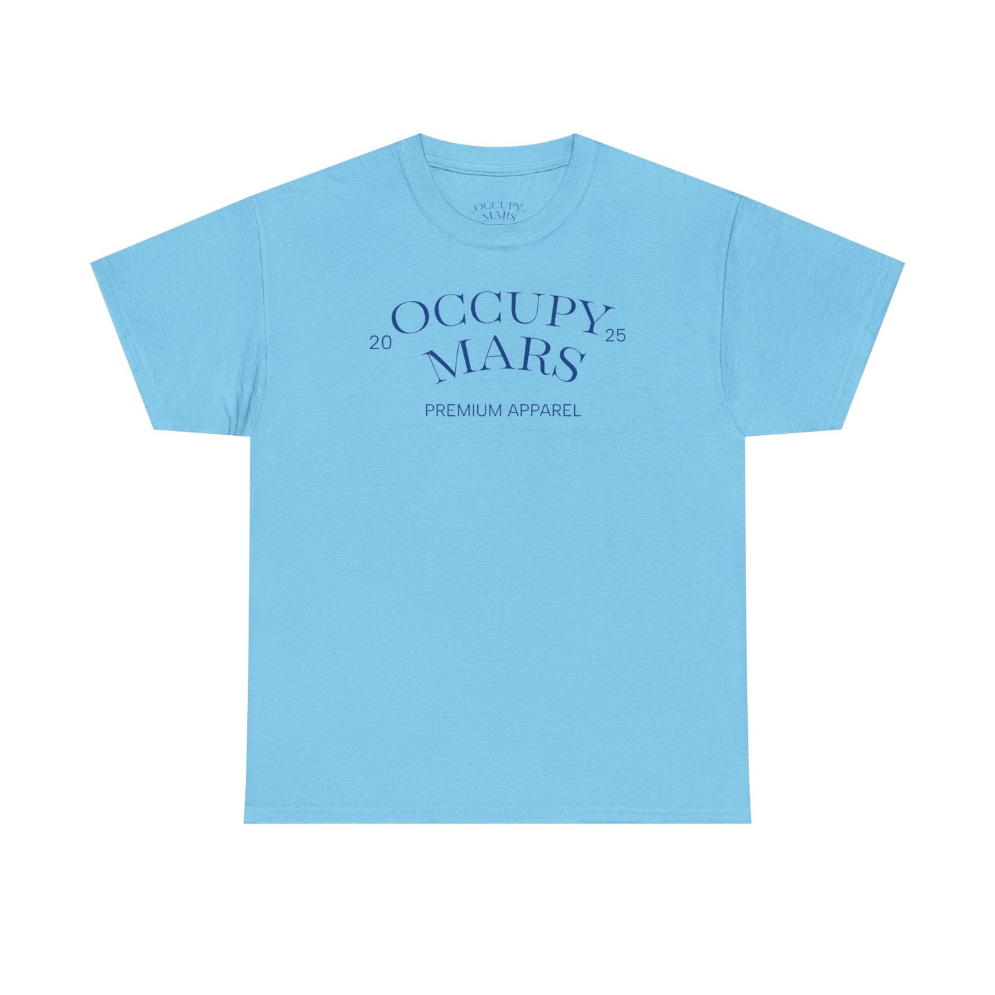 Unisex Occupy Mars Tee, Space Lover Gift, Blue Font, Trendy Cotton T-Shirt, Casual Wear, Unique Graphic Tee