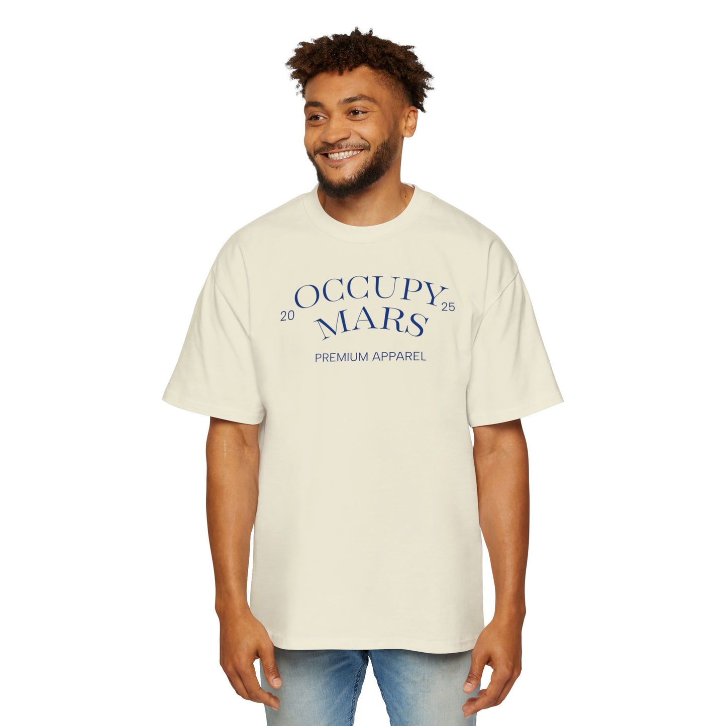 Men's Oversized Occupy Mars Tee - Space Graphic T-Shirt, Casual Streetwear, Gift for Space Enthusiasts, Summer Style, Festival Wear