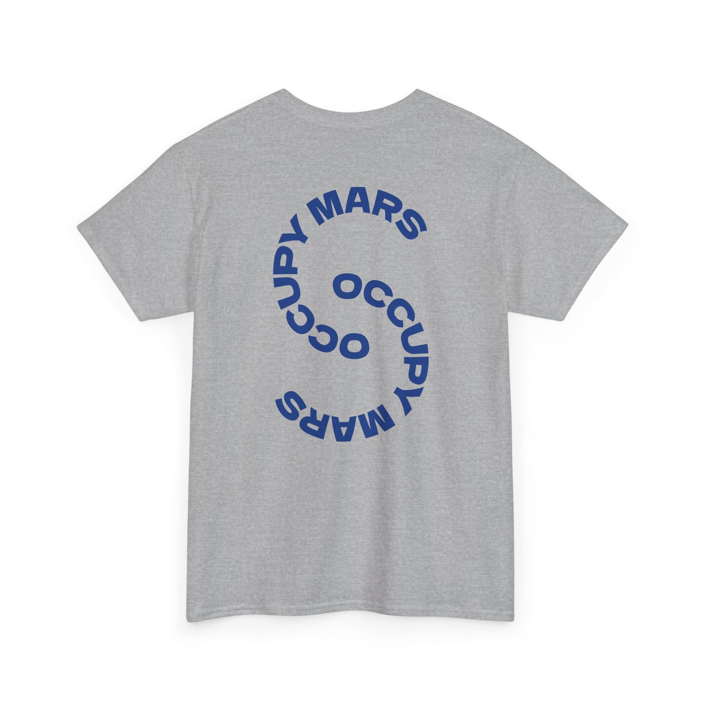 Occupy Mars Unisex Heavy Cotton Tee, Casual Statement Shirt, Gift for Space Lovers, Eco-Friendly Fashion, Fun Tee for Events